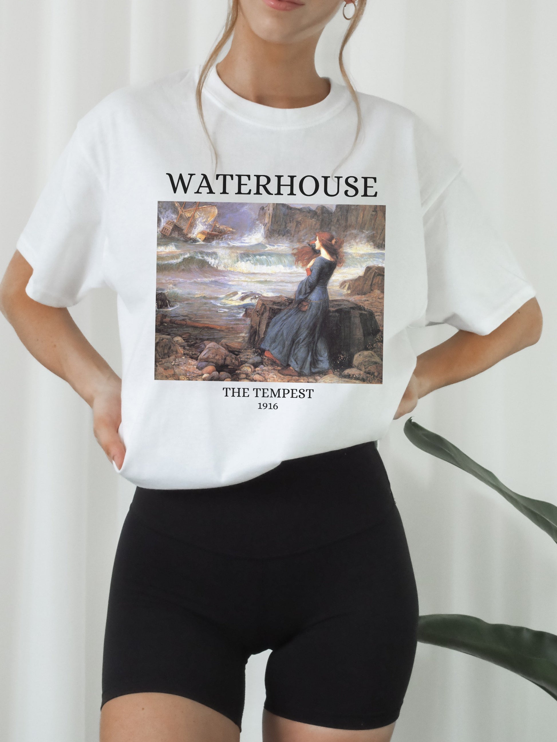 John William Waterhouse The Tempest Shakespeare Light Dark Academia Art History Tee Shirt Aesthetic Famous Painter Paintings Museum Exhibit