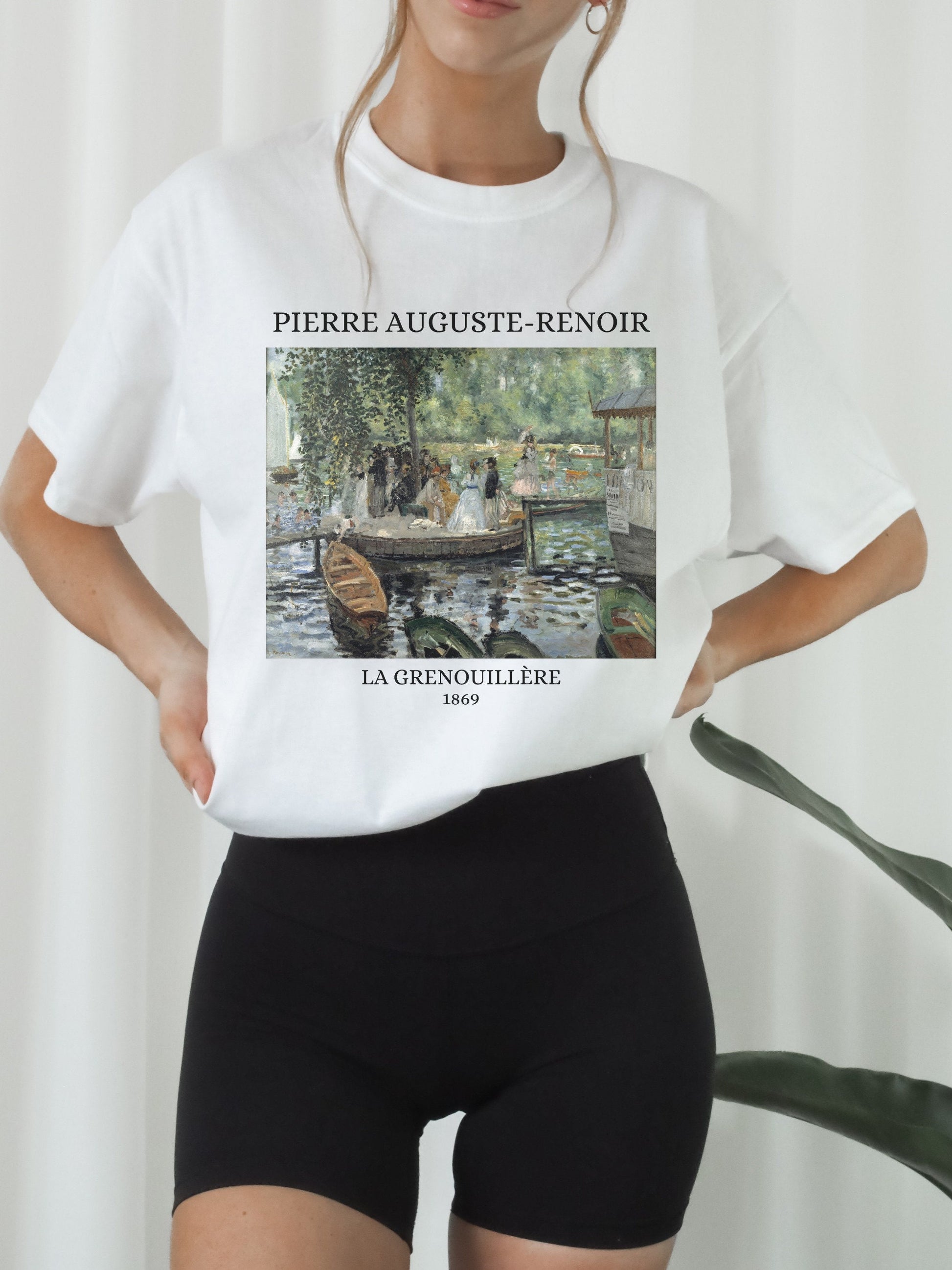 Renoir La Grenouillère Impressionist Art History Dark Light Academia Aesthetic Tee Shirt Art Lover Christmas Gift