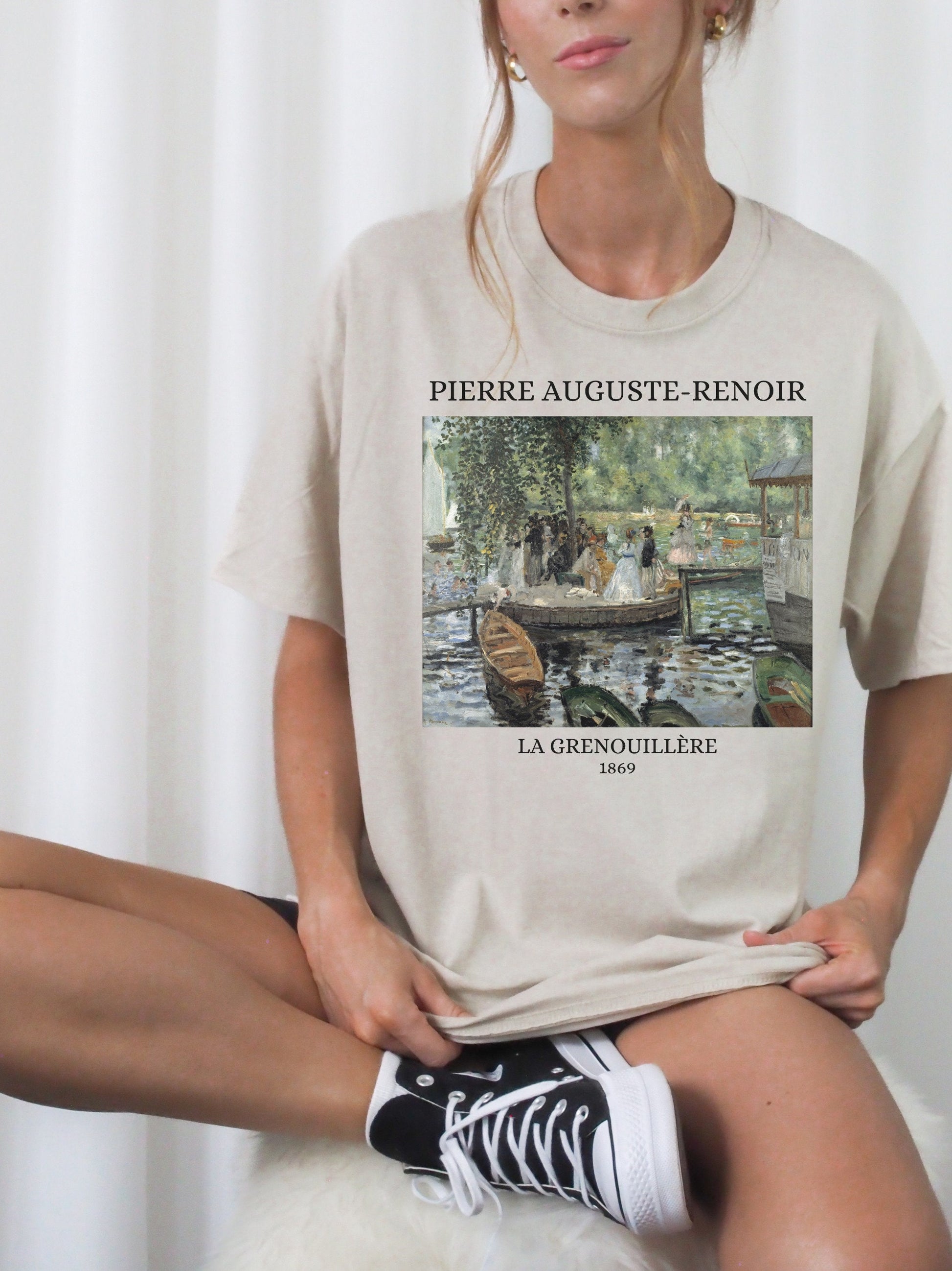 Renoir La Grenouillère Impressionist Art History Dark Light Academia Aesthetic Tee Shirt Art Lover Christmas Gift