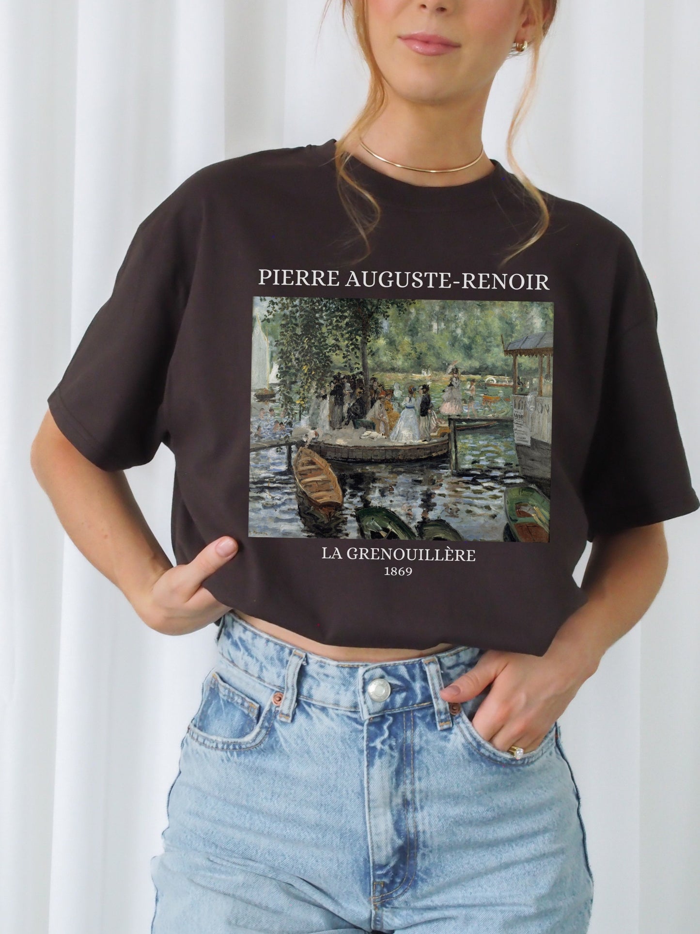 Renoir La Grenouillère Impressionist Art History Dark Light Academia Aesthetic Tee Shirt Art Lover Christmas Gift