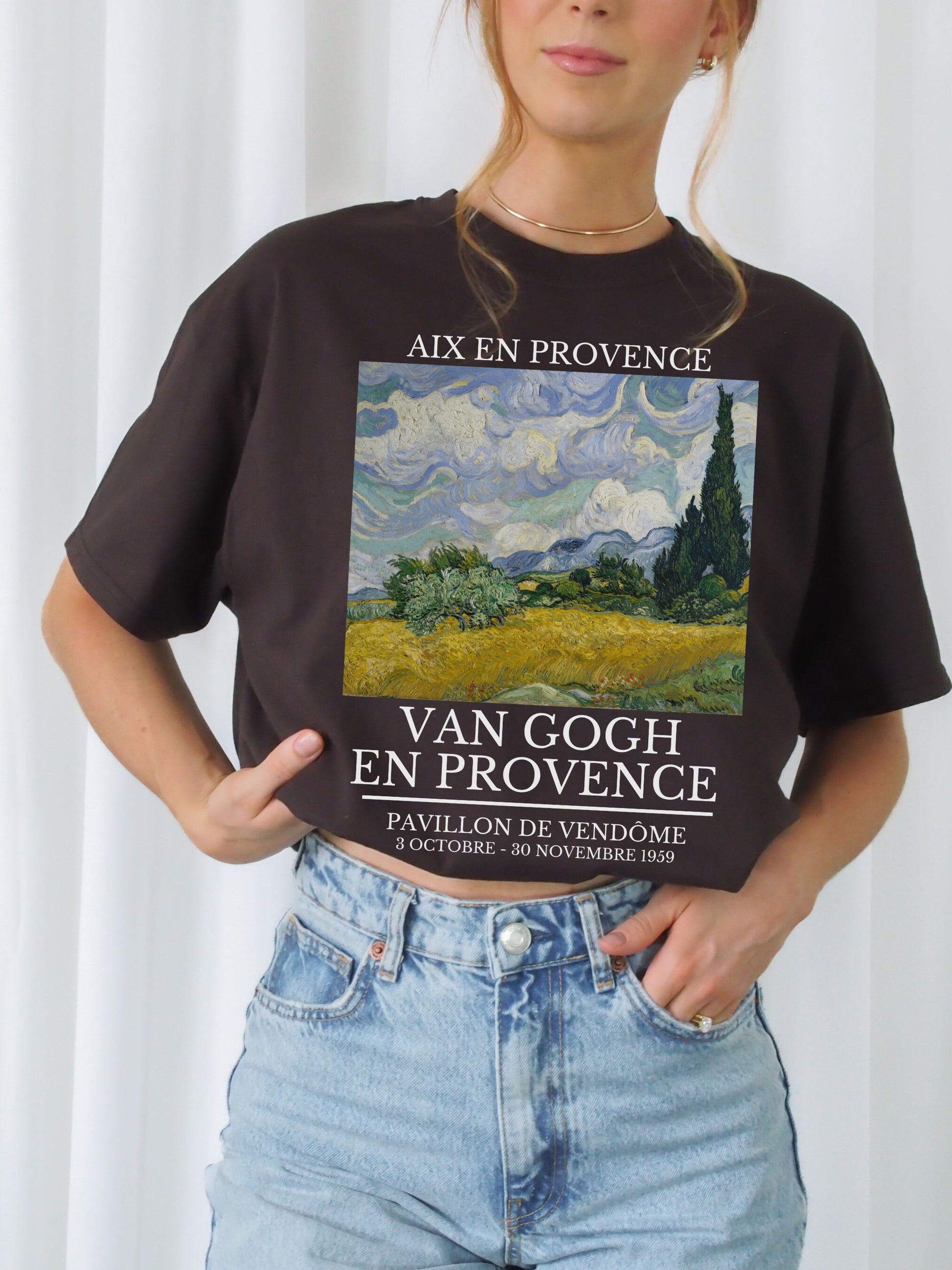 Van Gogh Museum Exhibit Poster French Girl Light Academia Art History Artsy Aesthetic Tee Shirt Art Lover Christmas Gift