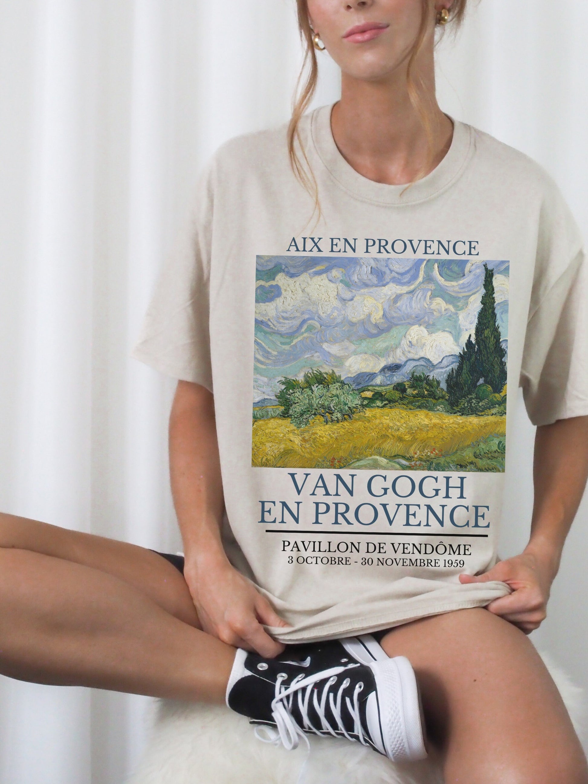 Van Gogh Museum Exhibit Poster French Girl Light Academia Art History Artsy Aesthetic Tee Shirt Art Lover Christmas Gift