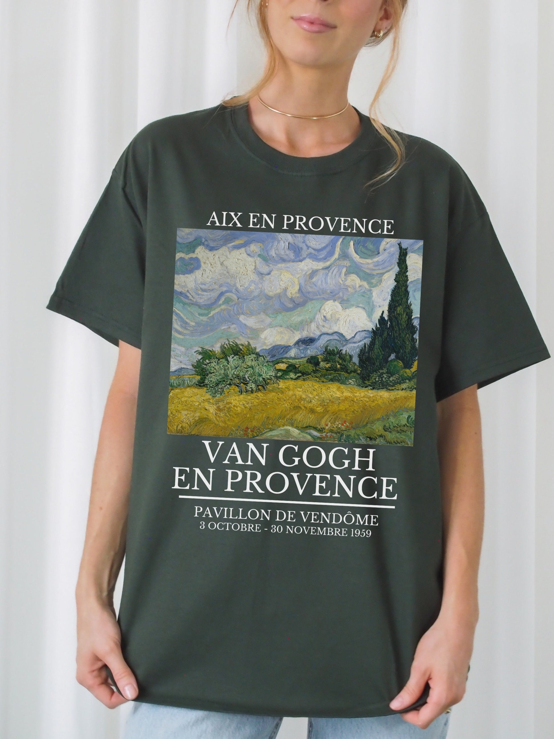 Van Gogh Museum Exhibit Poster French Girl Light Academia Art History Artsy Aesthetic Tee Shirt Art Lover Christmas Gift