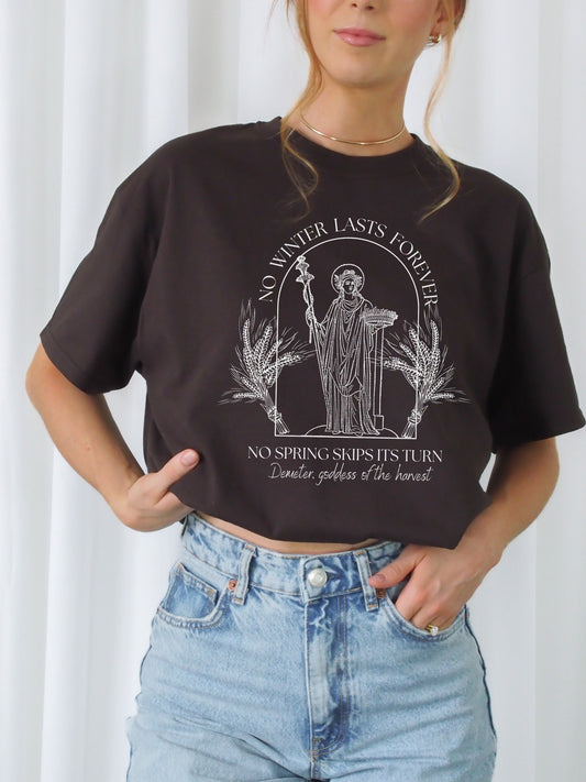 Demeter Goddess Greek Mythology Autumn Harvest Tee Shirt Dark Academia Aesthetic Witchy Wiccan Artsy Aesthetic