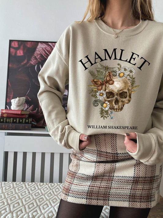 Shakespeare Hamlet Sweatshirt * Literature Literary Bookish Merch * Bookworm Christmas Gift * Poet Light Dark Academia * Book Cover Shirt