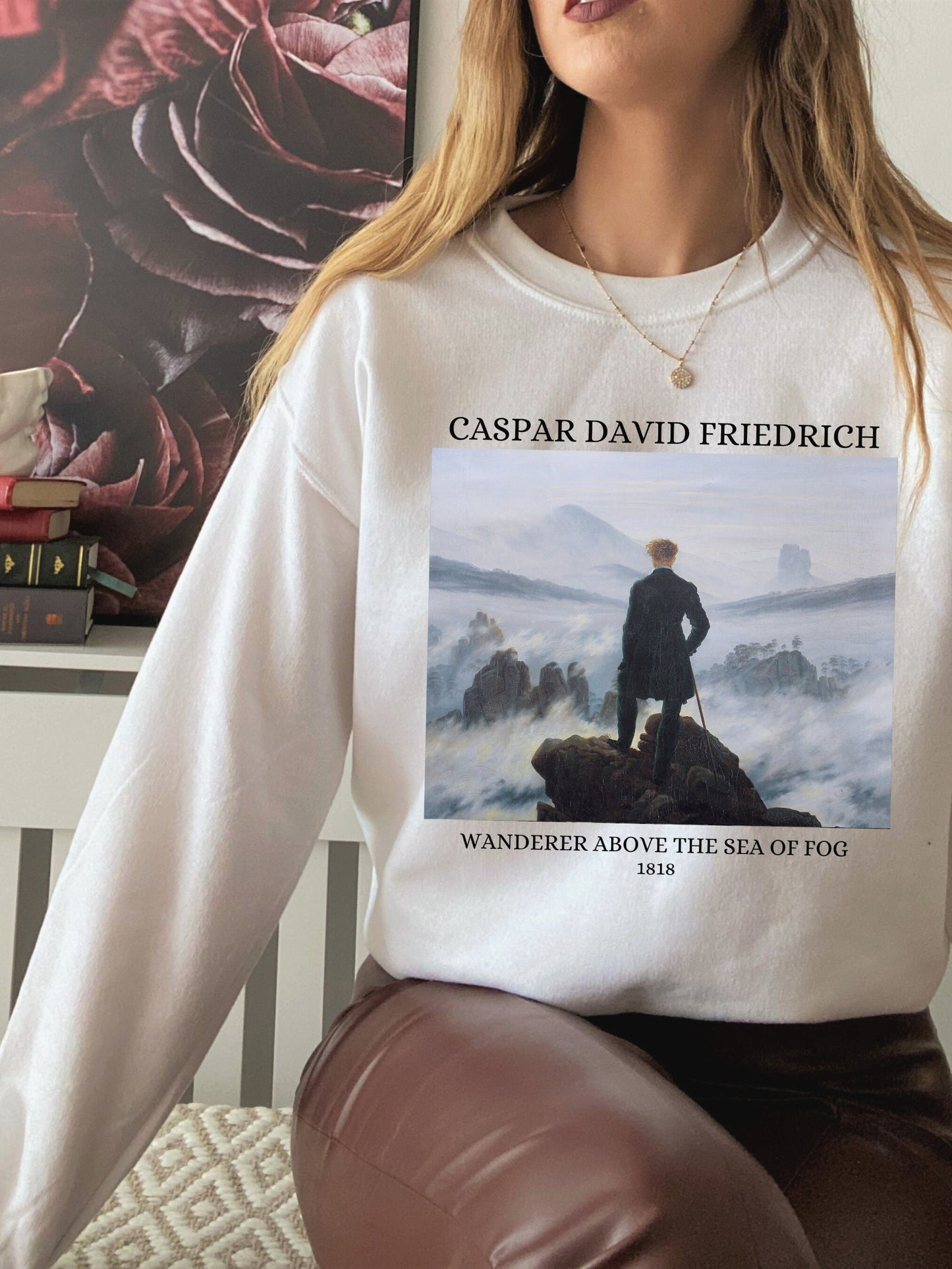 Caspar David Friedrich The Wanderer Romanticism Romantic Art History Sweatshirt * Fine Art Lover Christmas Gift * Dark Academia Aesthetic