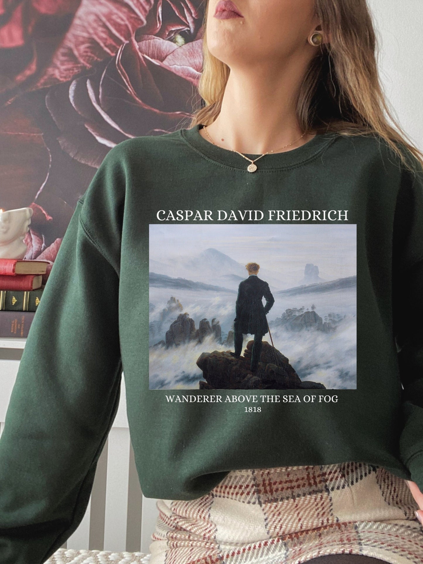 Caspar David Friedrich The Wanderer Romanticism Romantic Art History Sweatshirt * Fine Art Lover Christmas Gift * Dark Academia Aesthetic