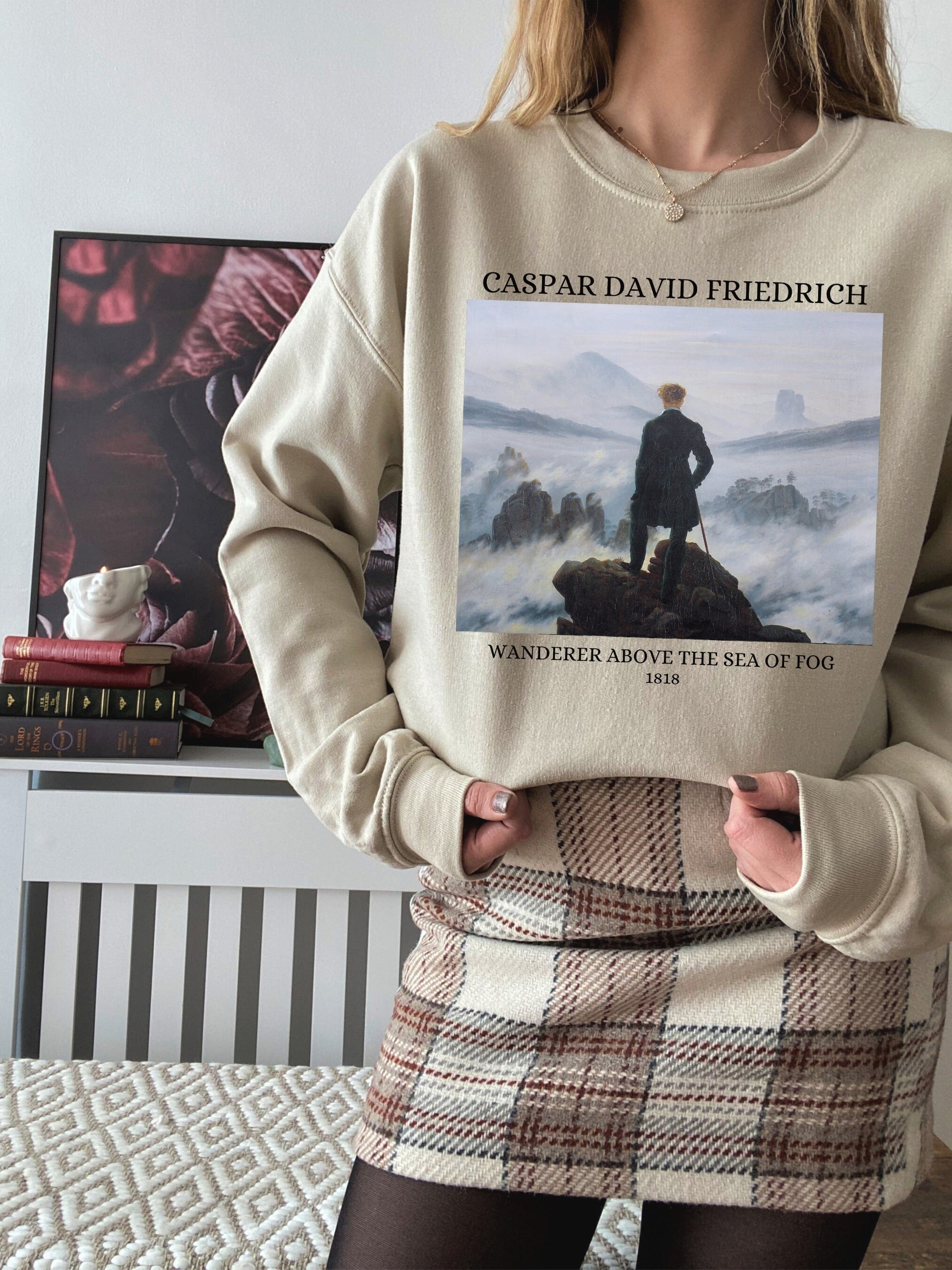 Caspar David Friedrich The Wanderer Romanticism Romantic Art History Sweatshirt * Fine Art Lover Christmas Gift * Dark Academia Aesthetic