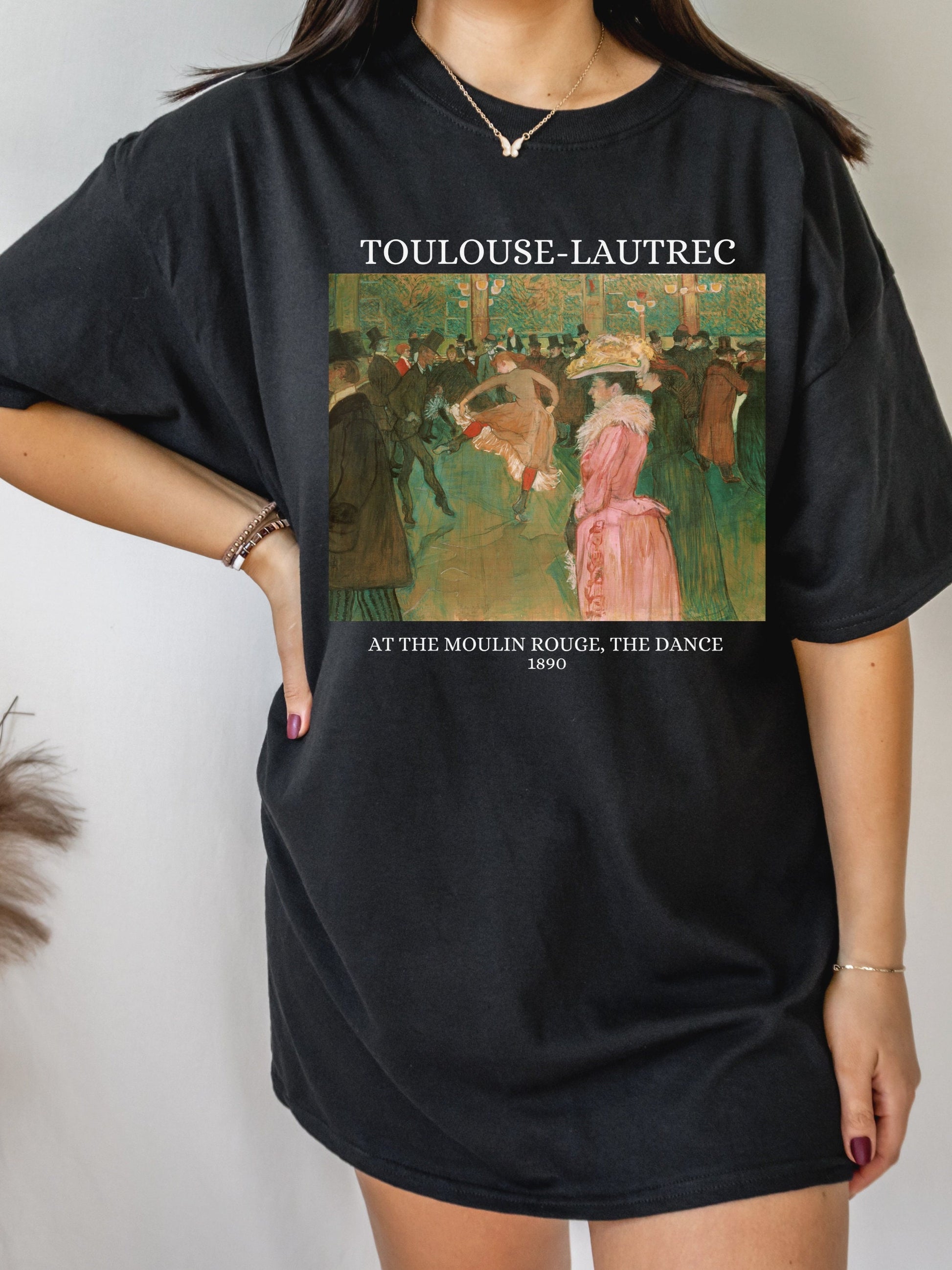 Henri de Toulouse-Lautrec Art Nouveau Post Impressionist French Painter Tee Shirt Tshirt * Boho Art Lover Gift * At the Moulin Rouge dance