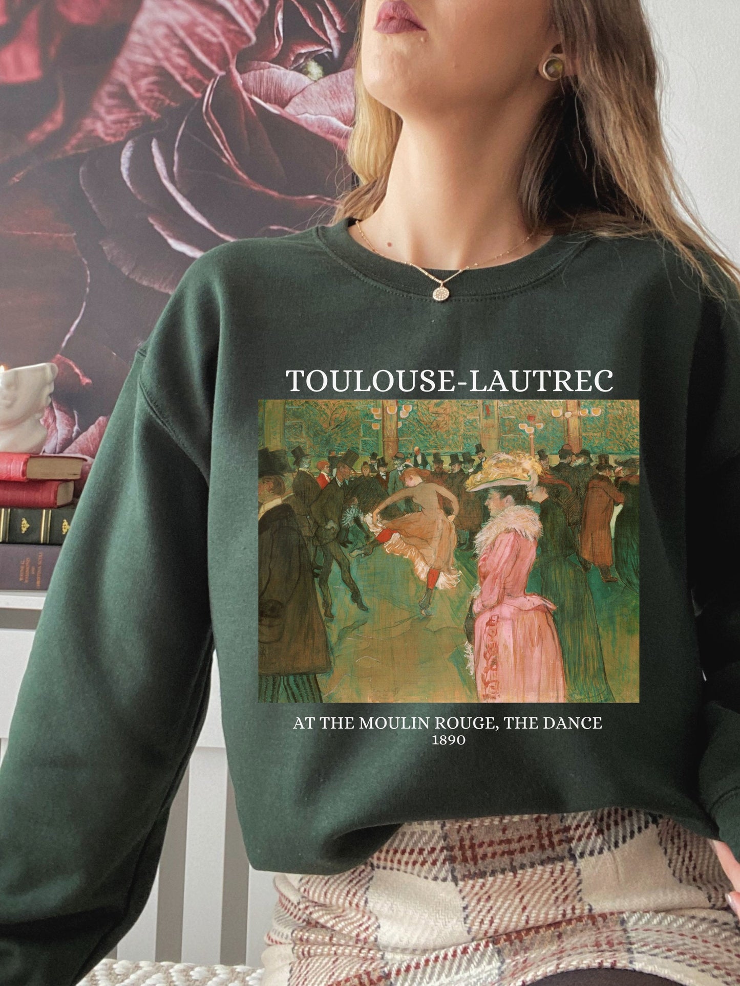 Henri de Toulouse-Lautrec Art Nouveau Post Impressionist French Painter Sweatshirt * Boho Art Lover Gift * At the Moulin Rouge dance