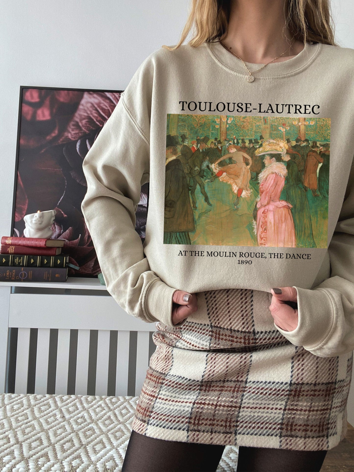 Henri de Toulouse-Lautrec Art Nouveau Post Impressionist French Painter Sweatshirt * Boho Art Lover Gift * At the Moulin Rouge dance