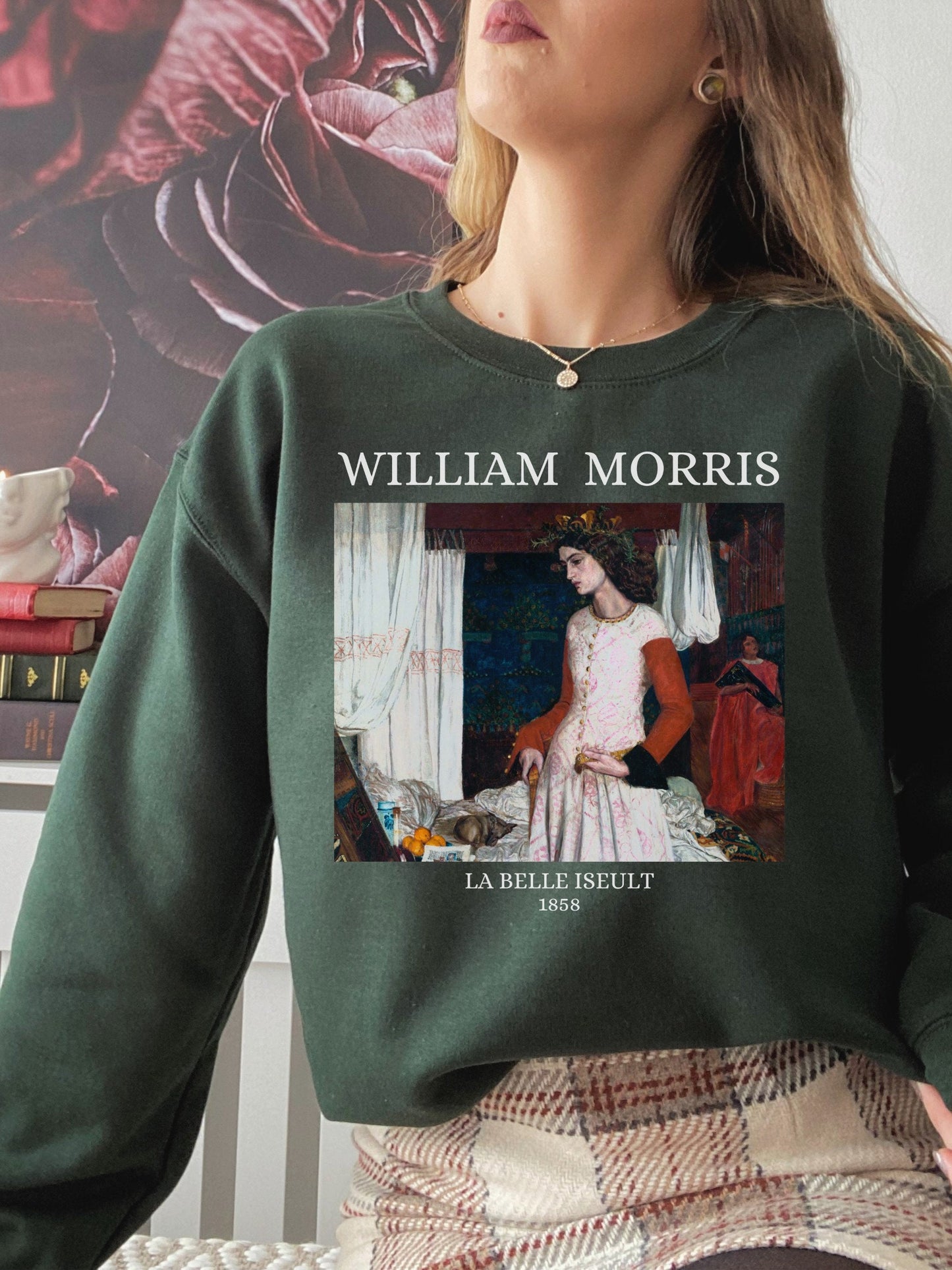 William Morris Tristan Isolde Light Dark Academia Classical Art History Artsy Aesthetic Sweatshirt