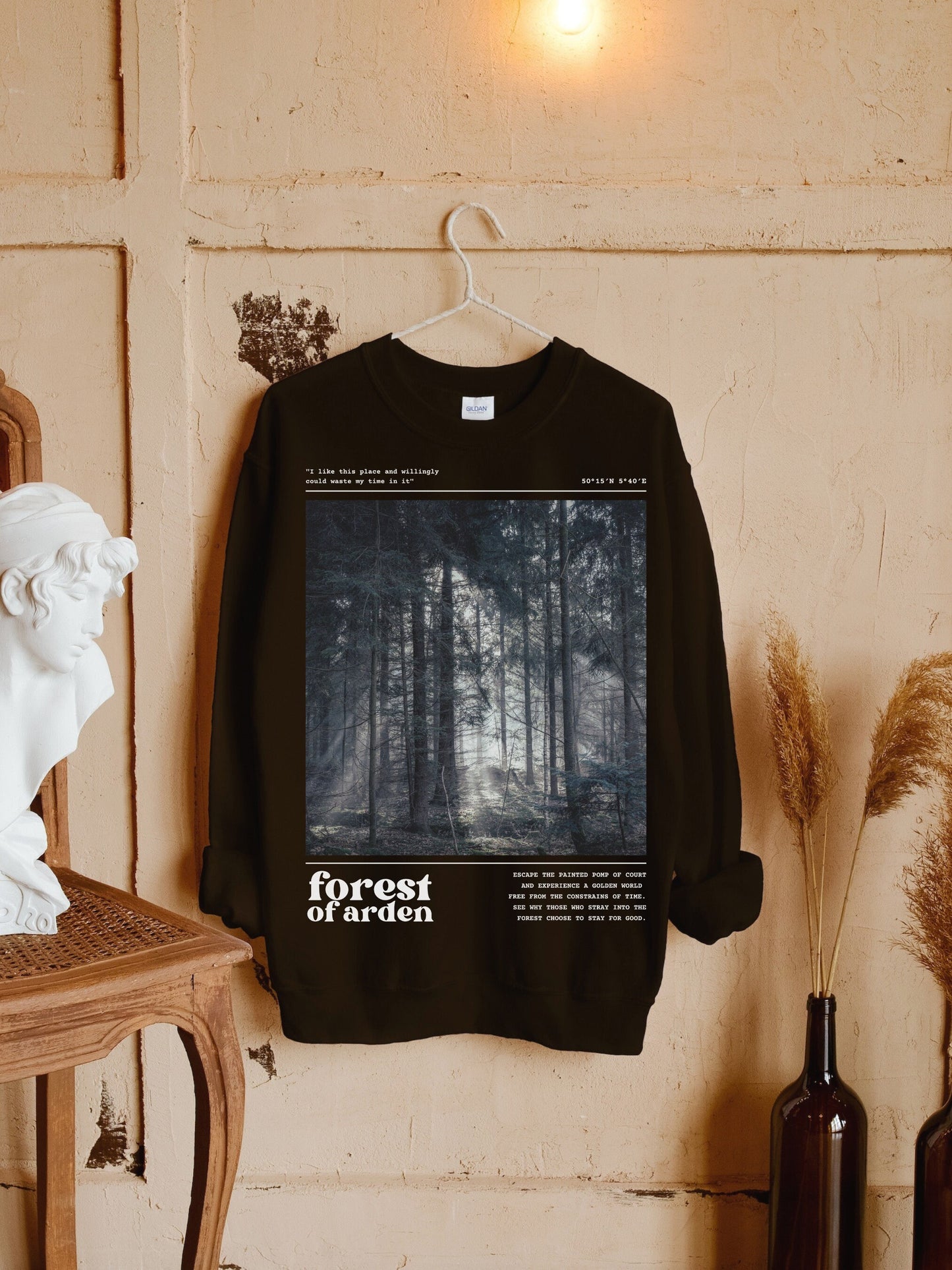 Shakespeare Forest of Arden Sweatshirt * Literature Literary Bookish Shirt * Bookworm Christmas Gift * Poet Light Dark Academia