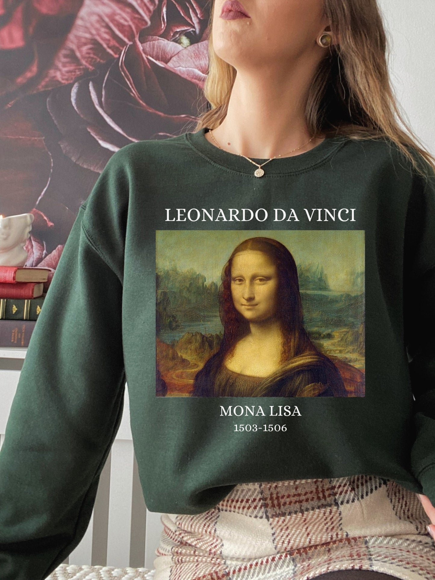 Leonardo Da Vinci Mona Lisa Smile Dark Academia Art History Dead Poets Aesthetic Sweatshirt