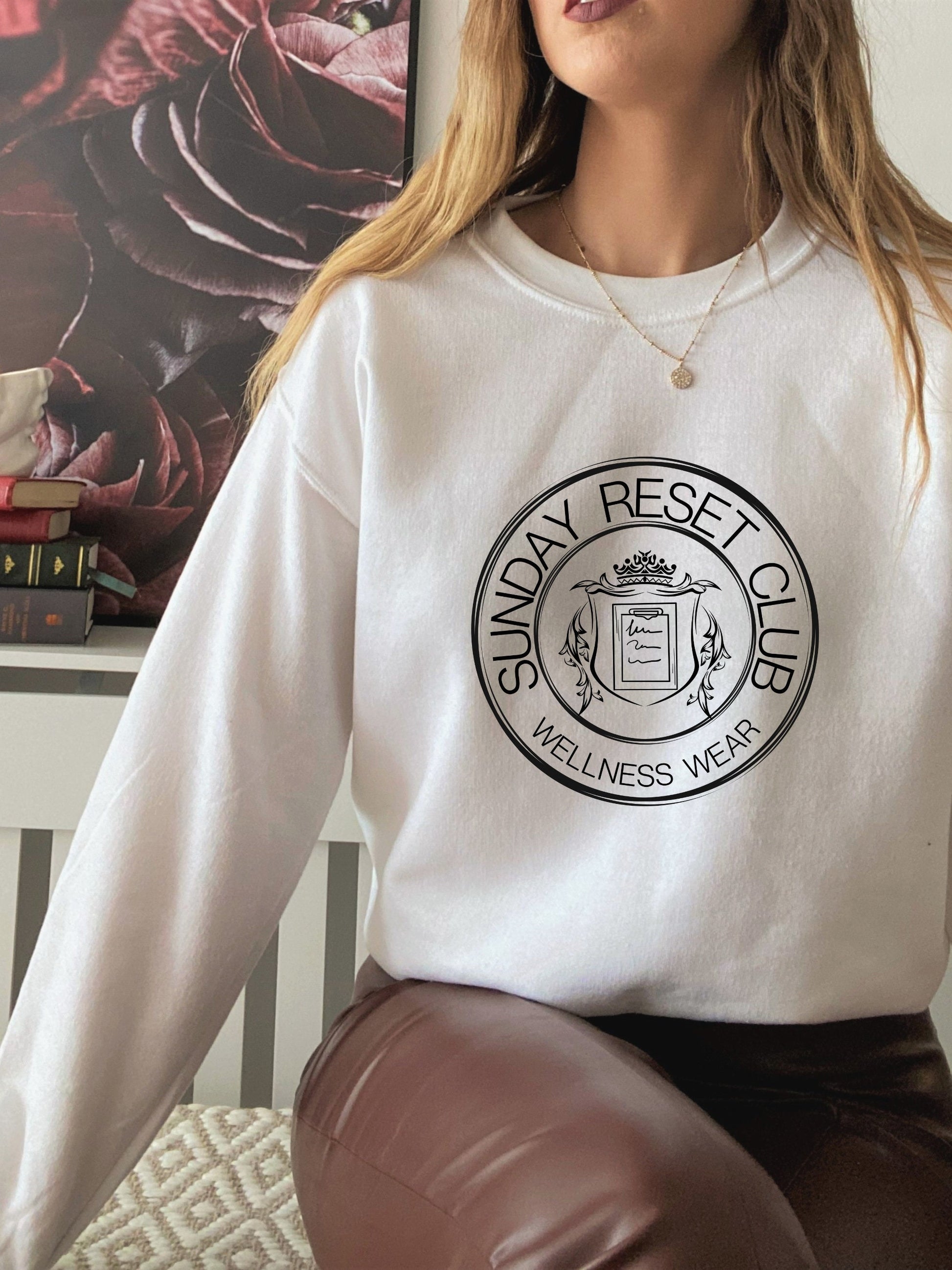 Sunday Reset Club Aesthetic Cleantok Clean Girl Sweatshirt That Girl Christmas Gift