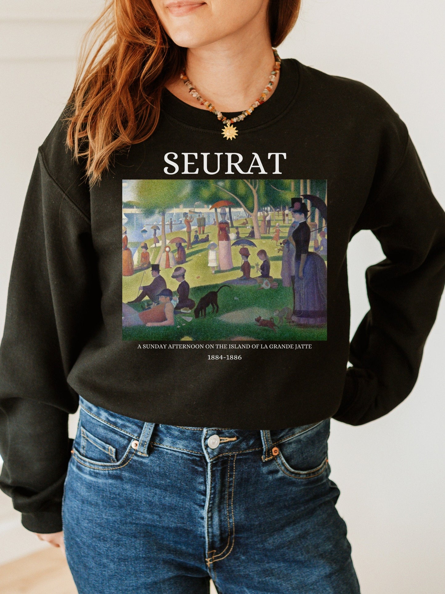 Georges Seurat Light Dark Academia Art History Sweatshirt Aesthetic Famous Painter Paintings Museum Exhibit Impressionist