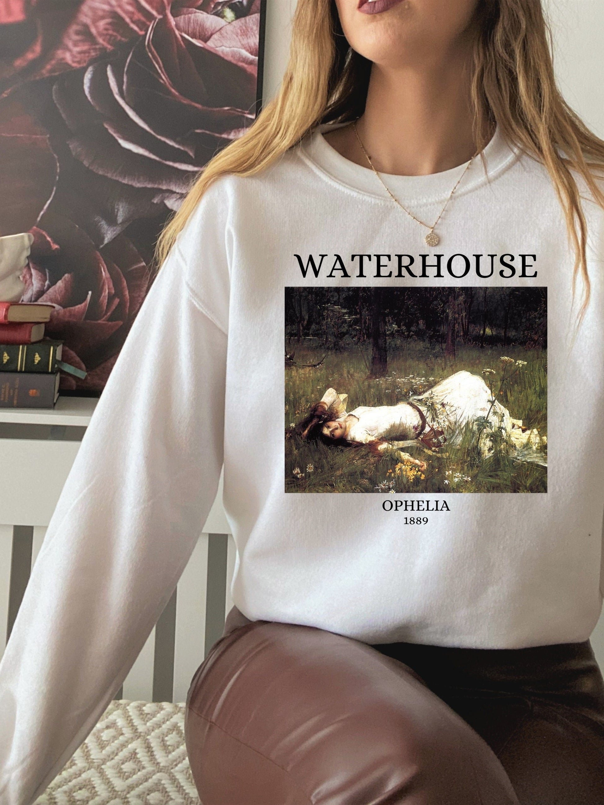 Ophelia Shakespeare Painting Sweatshirt * John William Waterhouse