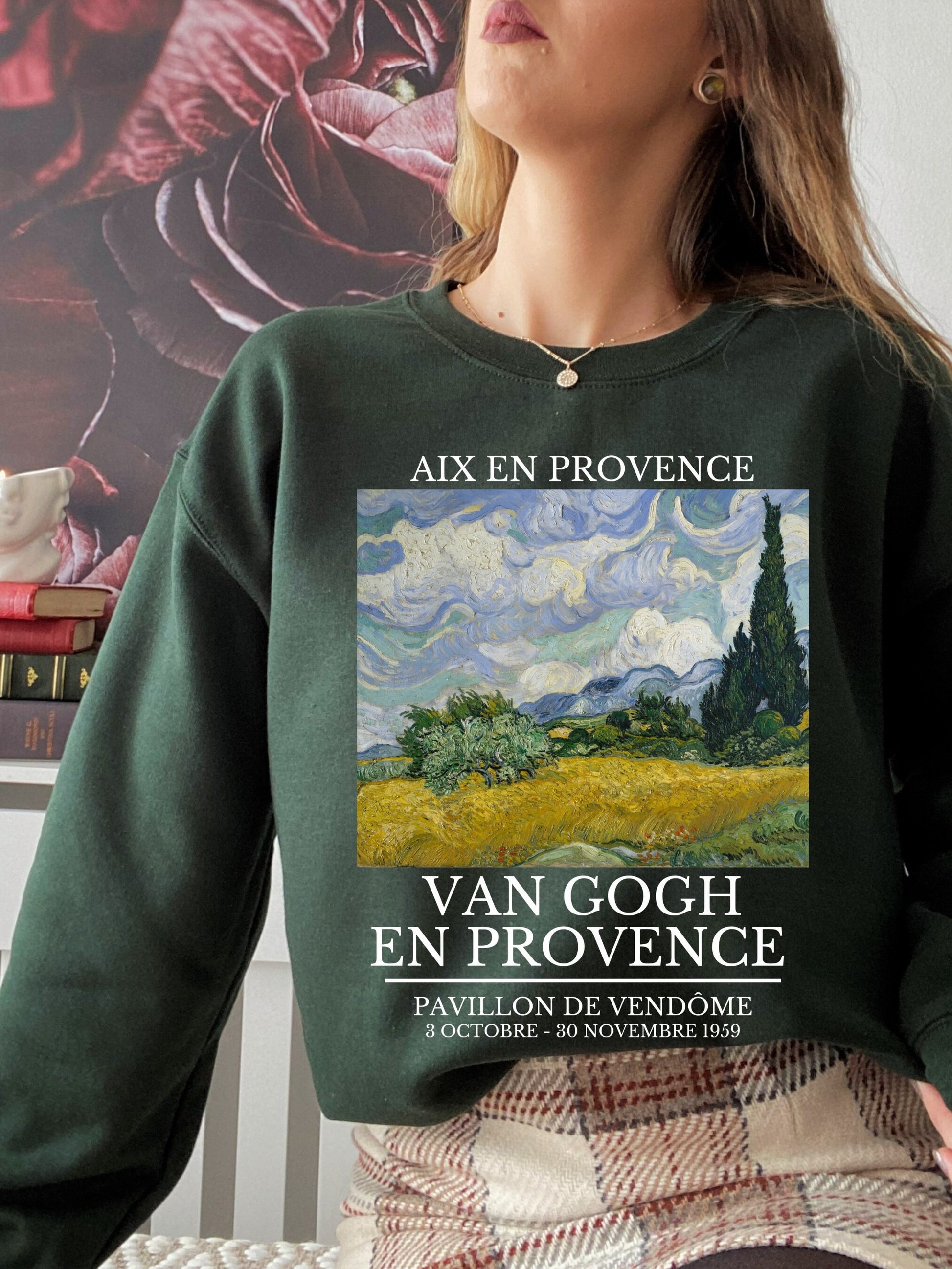 Van Gogh Museum Exhibit Poster French Girl Light Academia Art History Artsy Aesthetic Sweatshirt