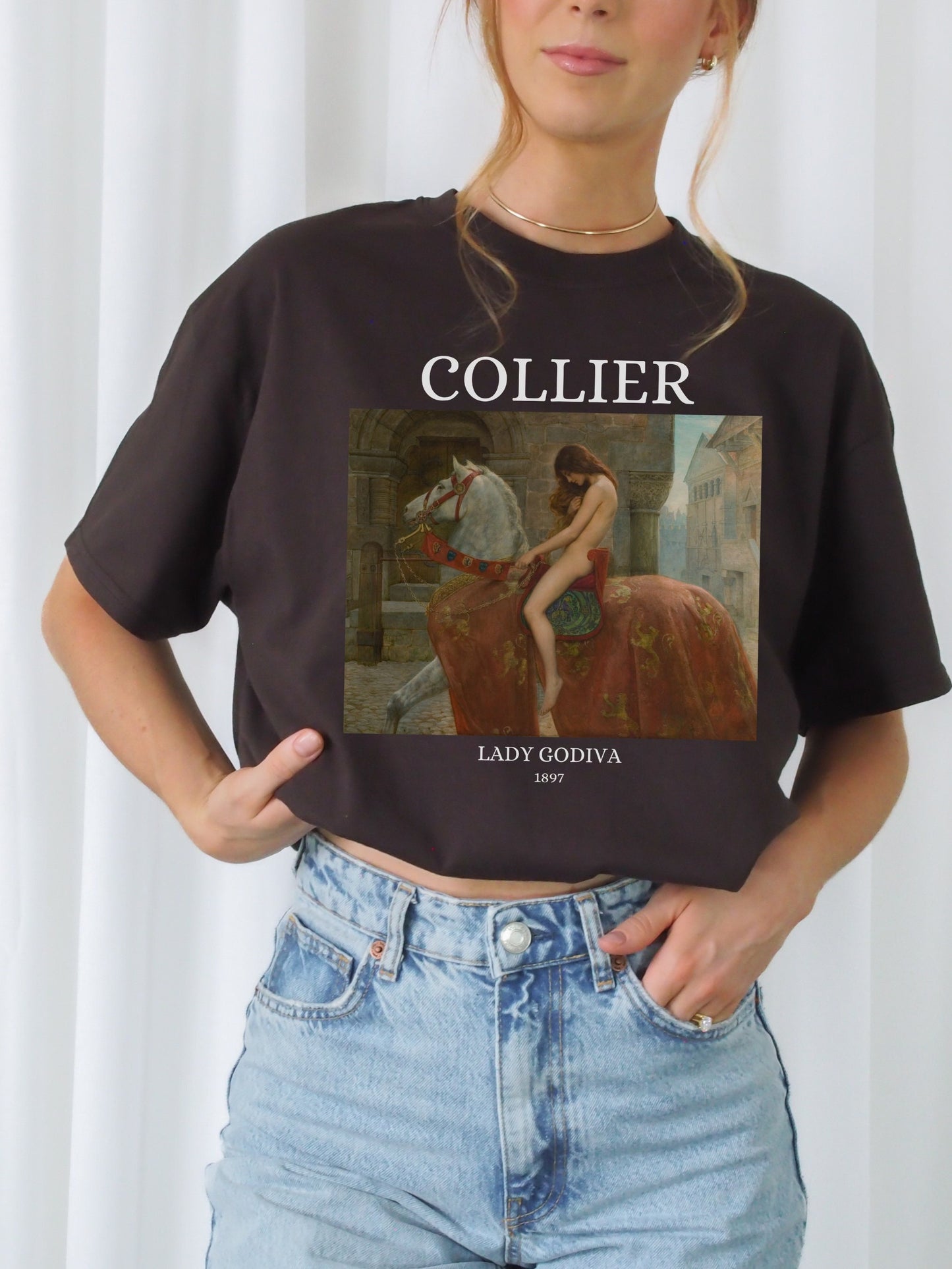 John Collier Lady Godiva Light Dark Academia Art History Tee Shirt Artsy Aesthetic Famous Painter Paintings Museum Exhibit Romanticism