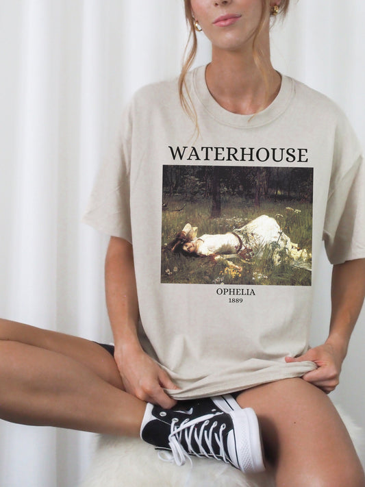 John William Waterhouse Ophelia Shakespeare Light Dark Academia Art History Tee Shirt Poet Aesthetic Famous Painter Paintings Museum Exhibit