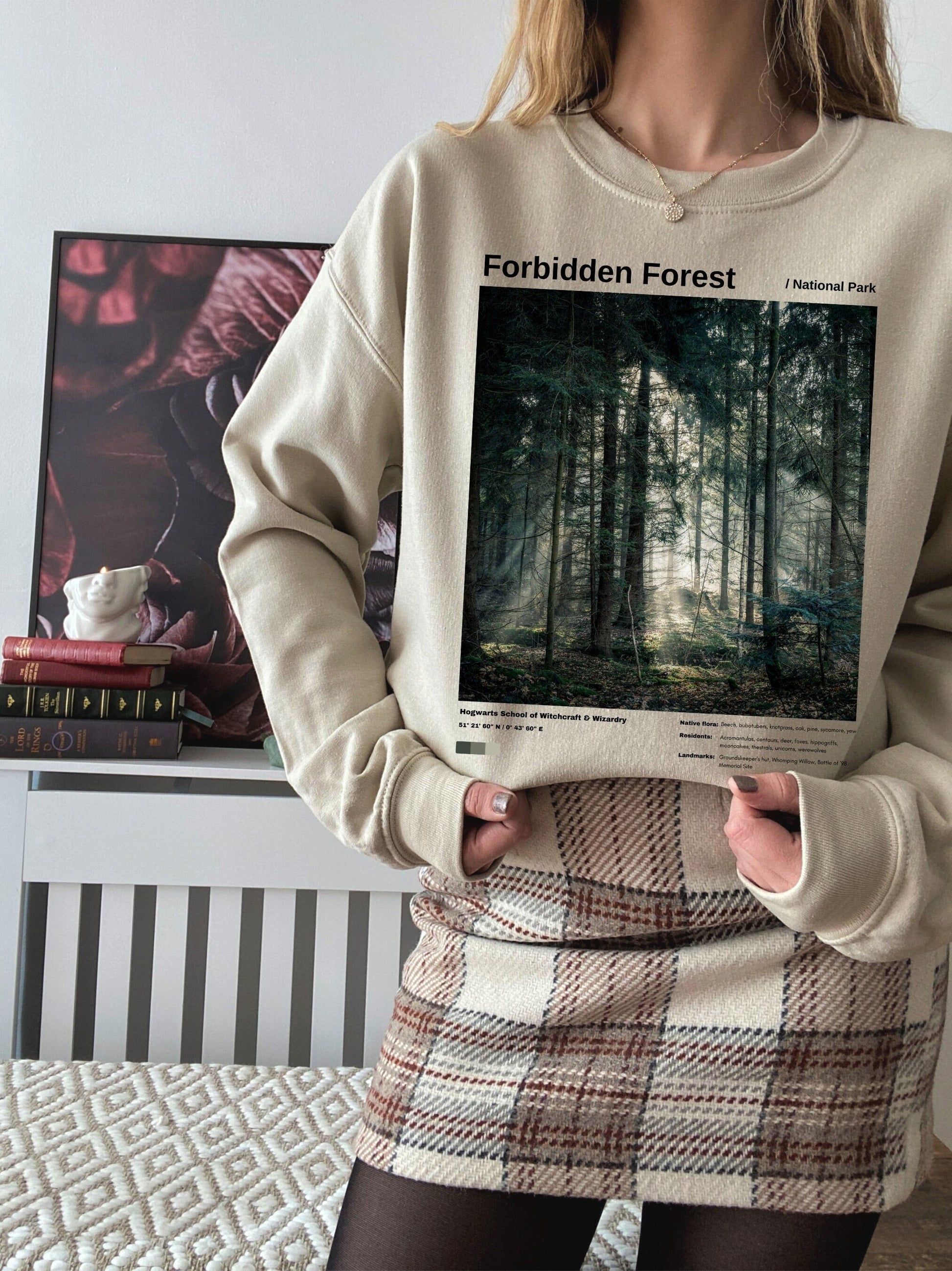 Forbidden Forest National Park Witchy Wizard Sweatshirt * Bookish Book Lover Gift * HP Potter Fandom Merch