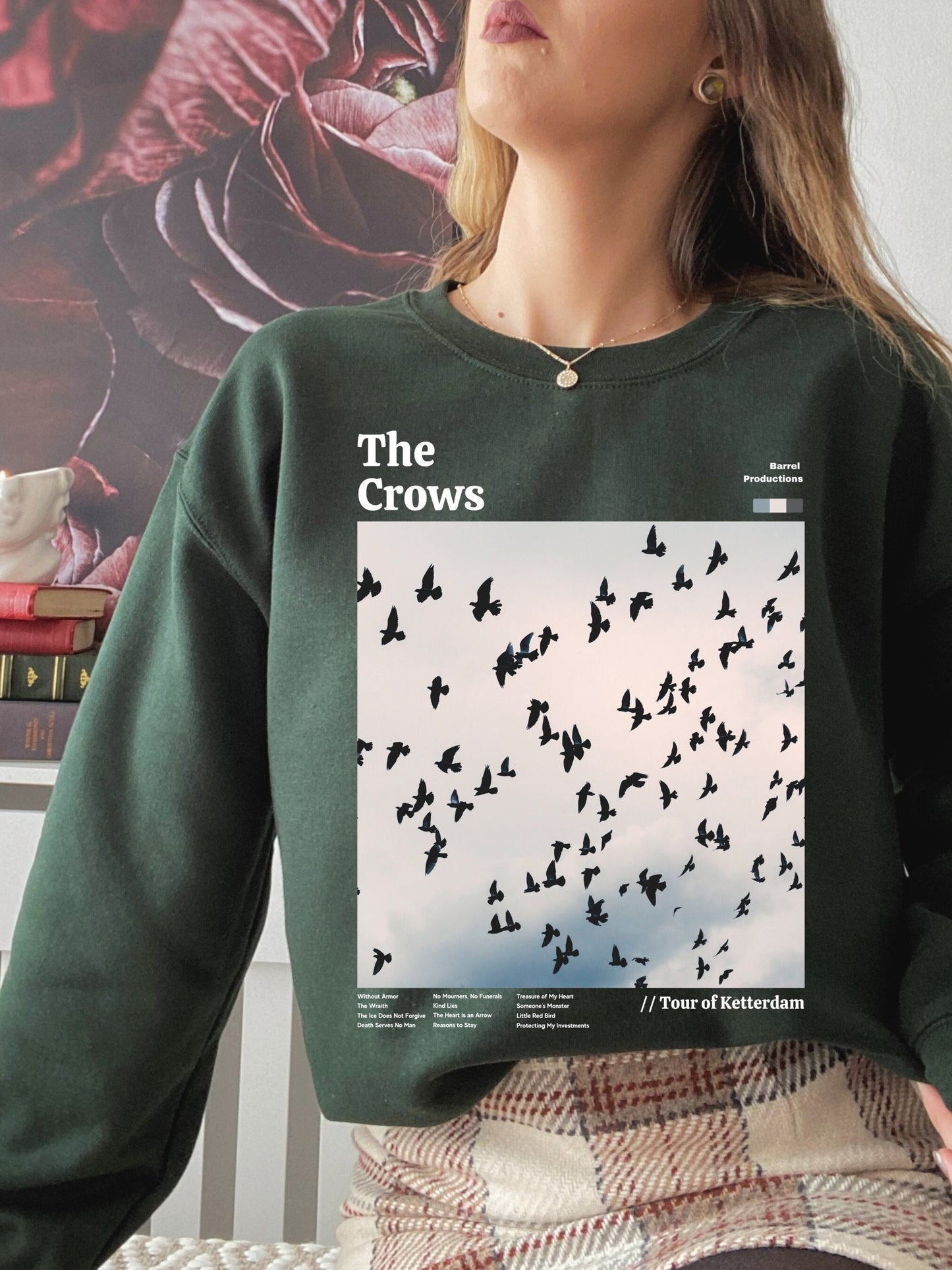 The Crows Vintage Band Merch Sweatshirt * Retro Book Merch * Bookish Book Lover Gift * Literature Shirt * Six of Shirt Crooked Kingdom