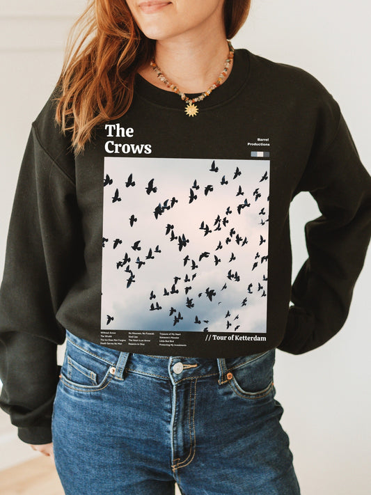 The Crows Vintage Band Merch Sweatshirt * Retro Book Merch * Bookish Book Lover Gift * Literature Shirt * Six of Shirt Crooked Kingdom