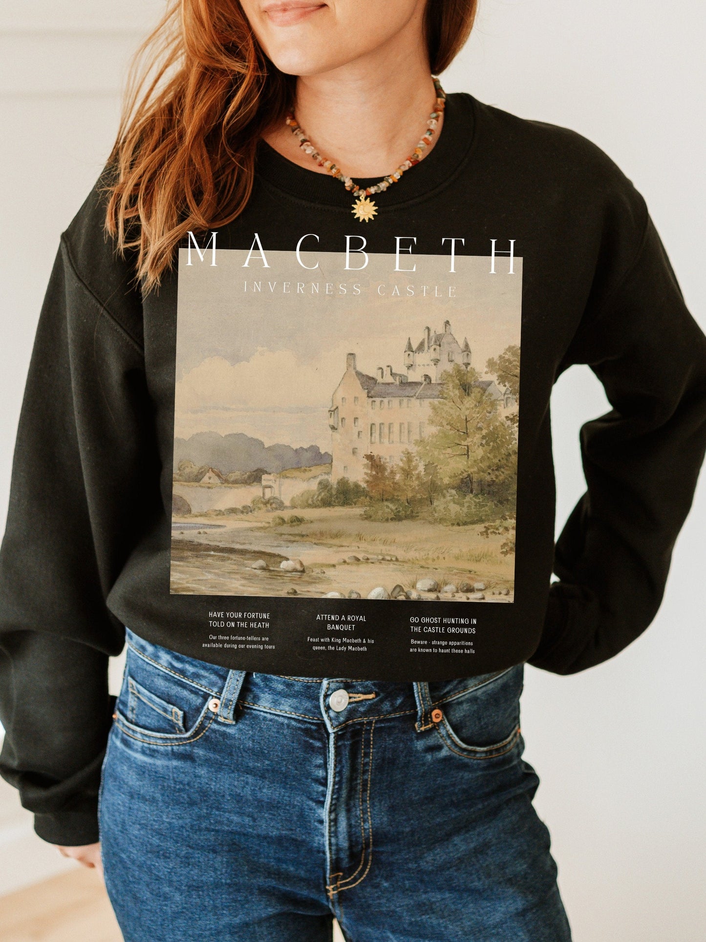 Shakespeare Macbeth Sweatshirt * Literature Literary Bookish Shirt * Book Lover Bookworm Christmas Gift * Poet Light Dark Academia