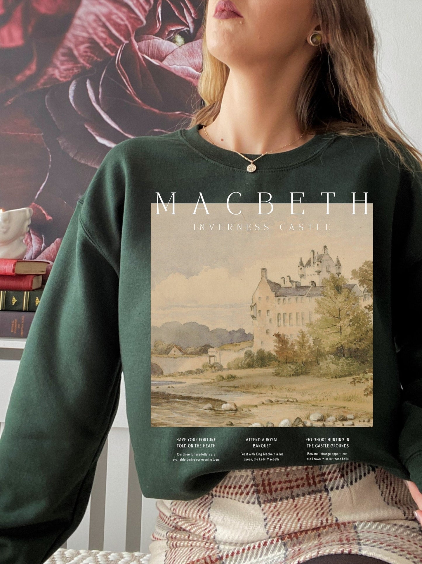 Shakespeare Macbeth Sweatshirt * Literature Literary Bookish Shirt * Book Lover Bookworm Christmas Gift * Poet Light Dark Academia