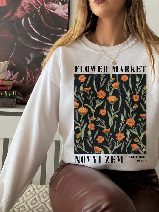 Fictional Flower Market SweatShirt * Crows Fandom Literature Bookish Book Lover Gift * Merch Tee * Bookworm Christmas Gift