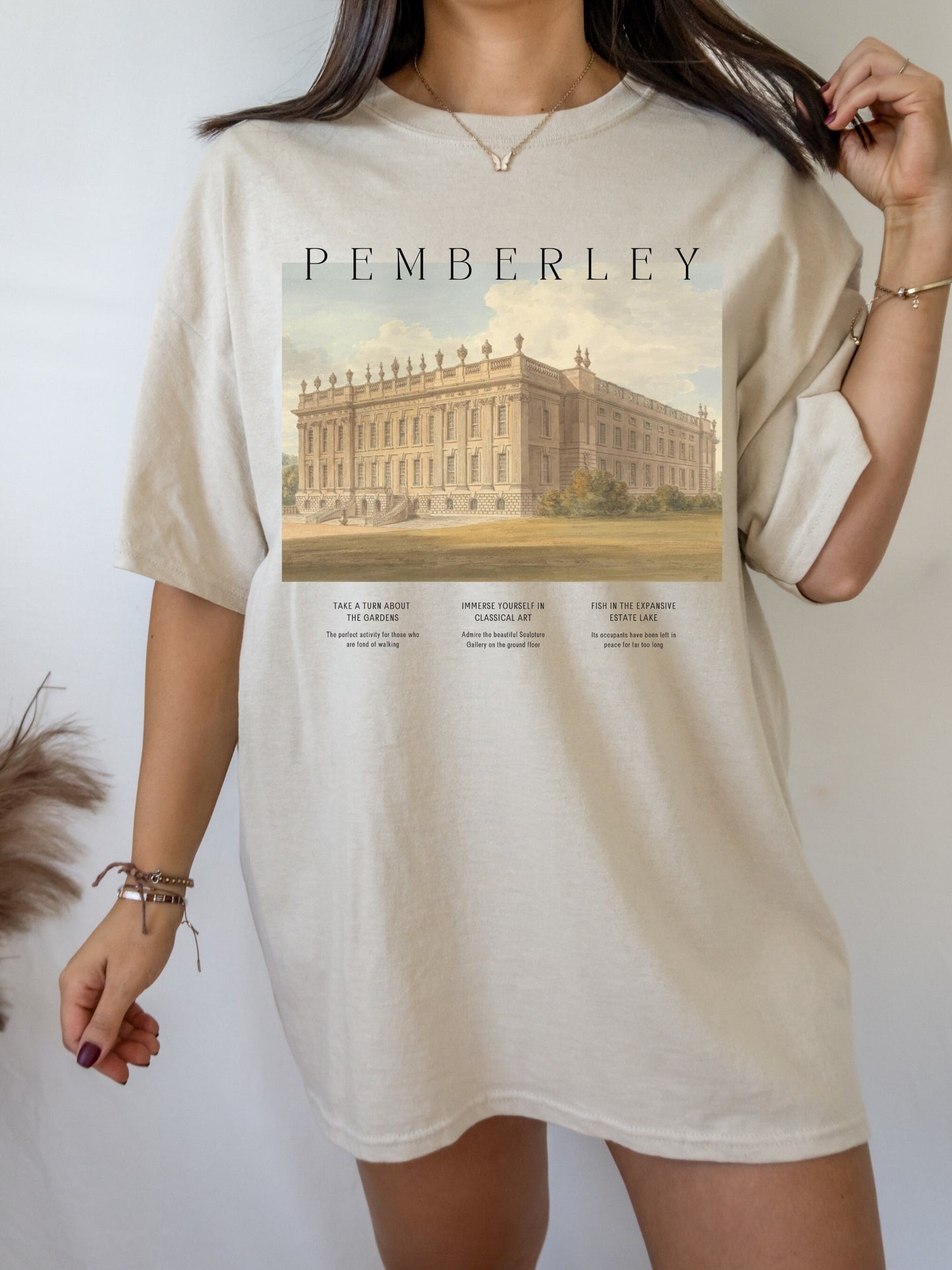 Pemberley Pride and Prejudice Tee Shirt Tshirt * Literature Bookworm Bookish Gift * Light Dark Academia Aesthetic * Jane Austen Merch Fandom