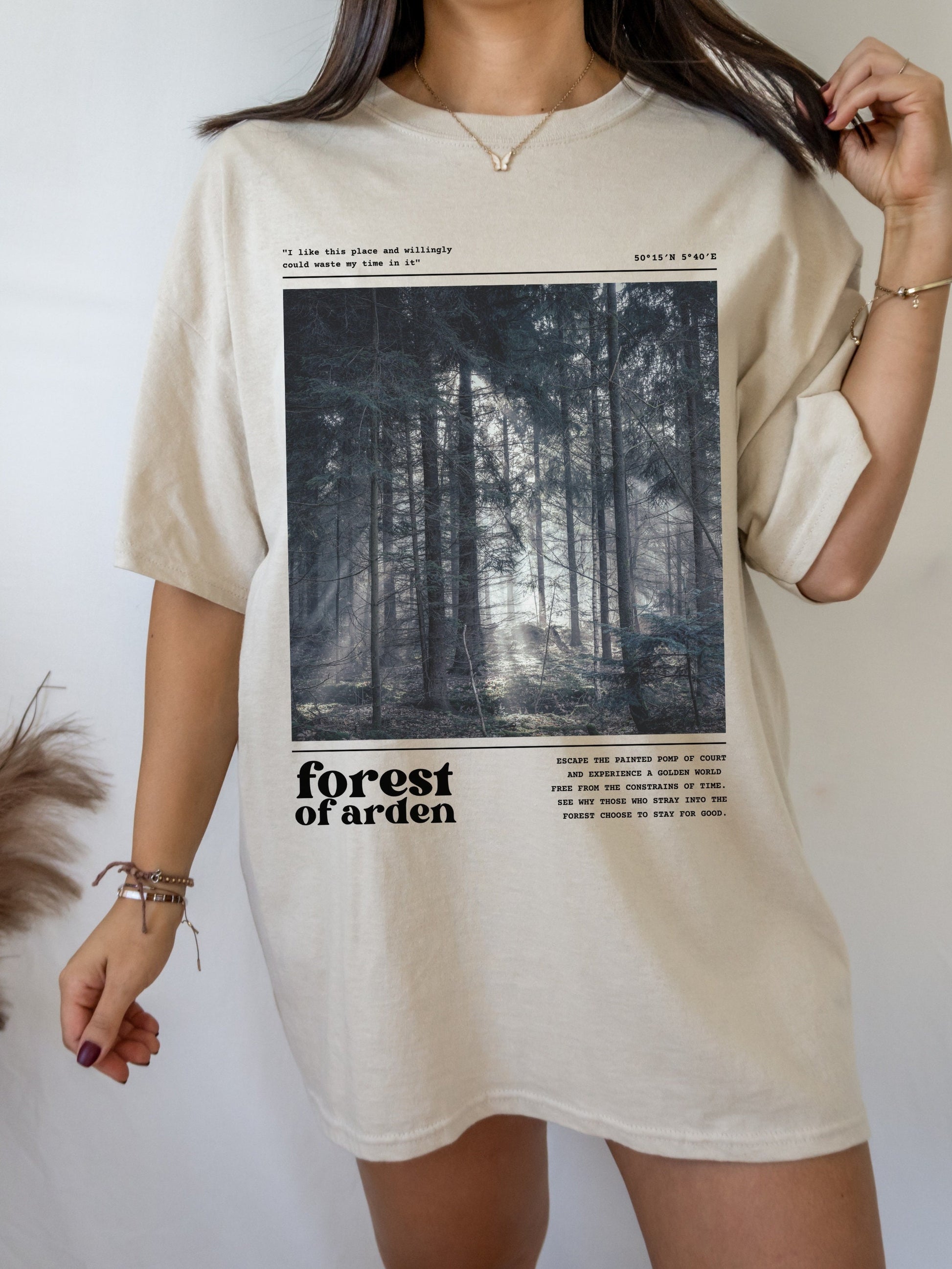 Shakespeare Forest of Arden Tee Shirt Tshirt * Literature Literary Bookish Shirt * Bookworm Book Lover Christmas Gift * Light Dark Academia