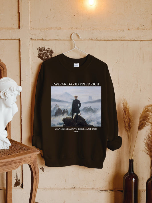 Caspar David Friedrich The Wanderer Romanticism Romantic Art History Sweatshirt * Fine Art Lover Christmas Gift * Dark Academia Aesthetic