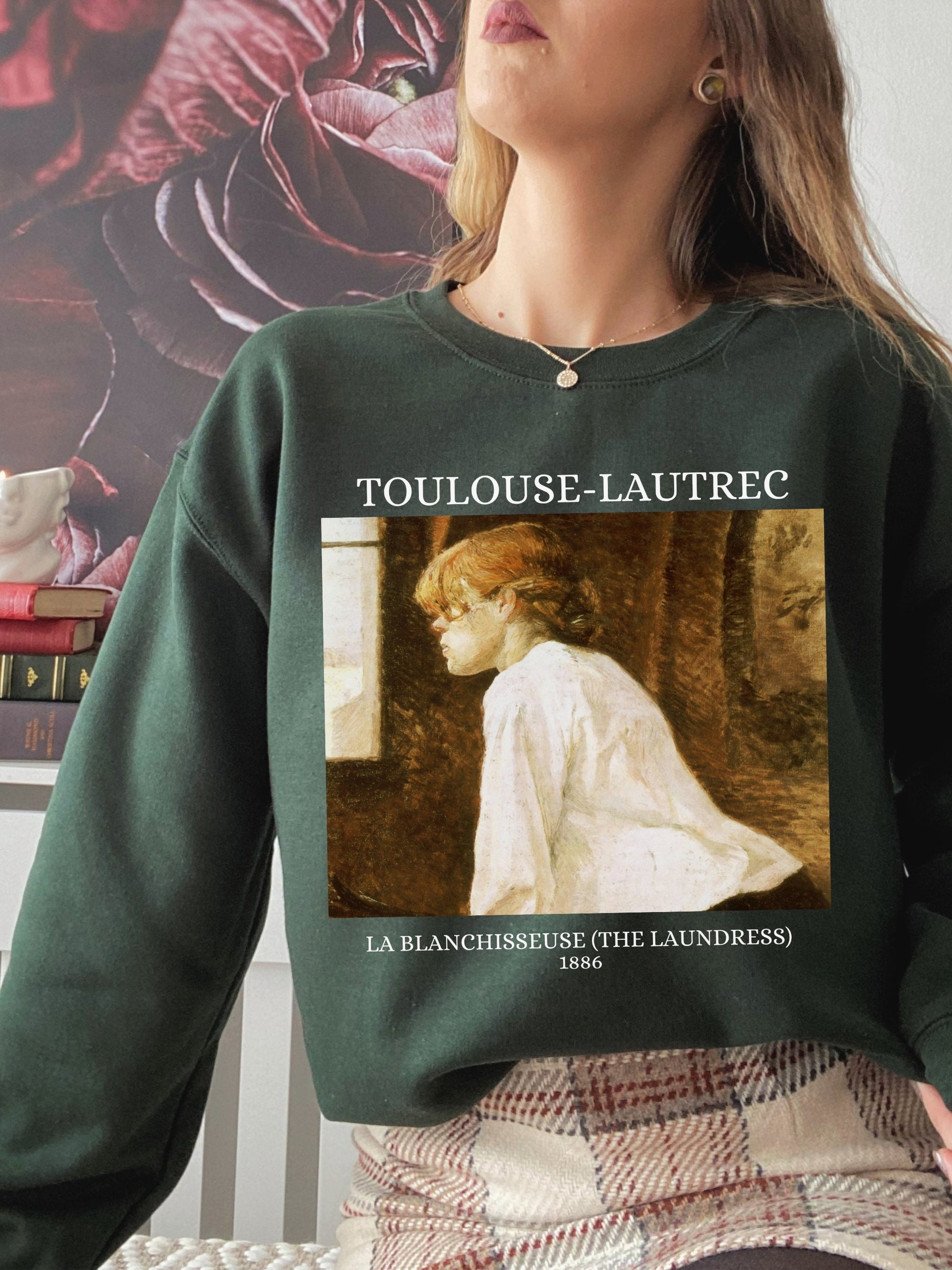 Henri de Toulouse-Lautrec Art Nouveau Post Impressionist French Painter Sweatshirt * Boho Bohemian Art Lover Gift * The Laundress