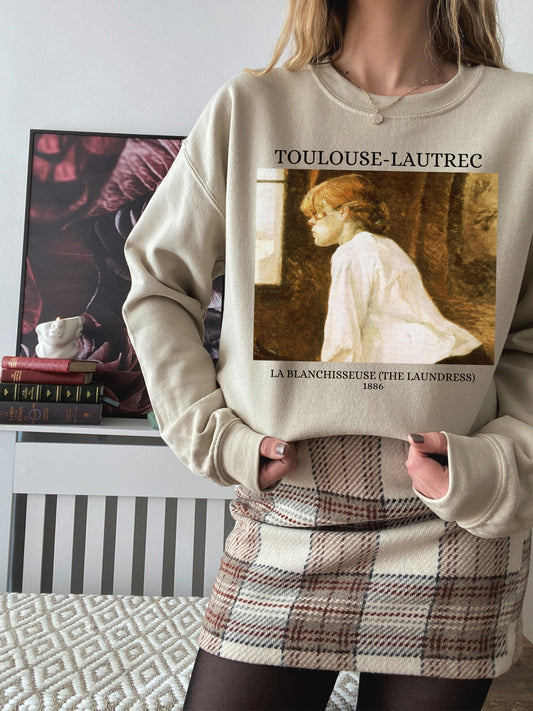 Henri de Toulouse-Lautrec Art Nouveau Post Impressionist French Painter Sweatshirt * Boho Bohemian Art Lover Gift * The Laundress