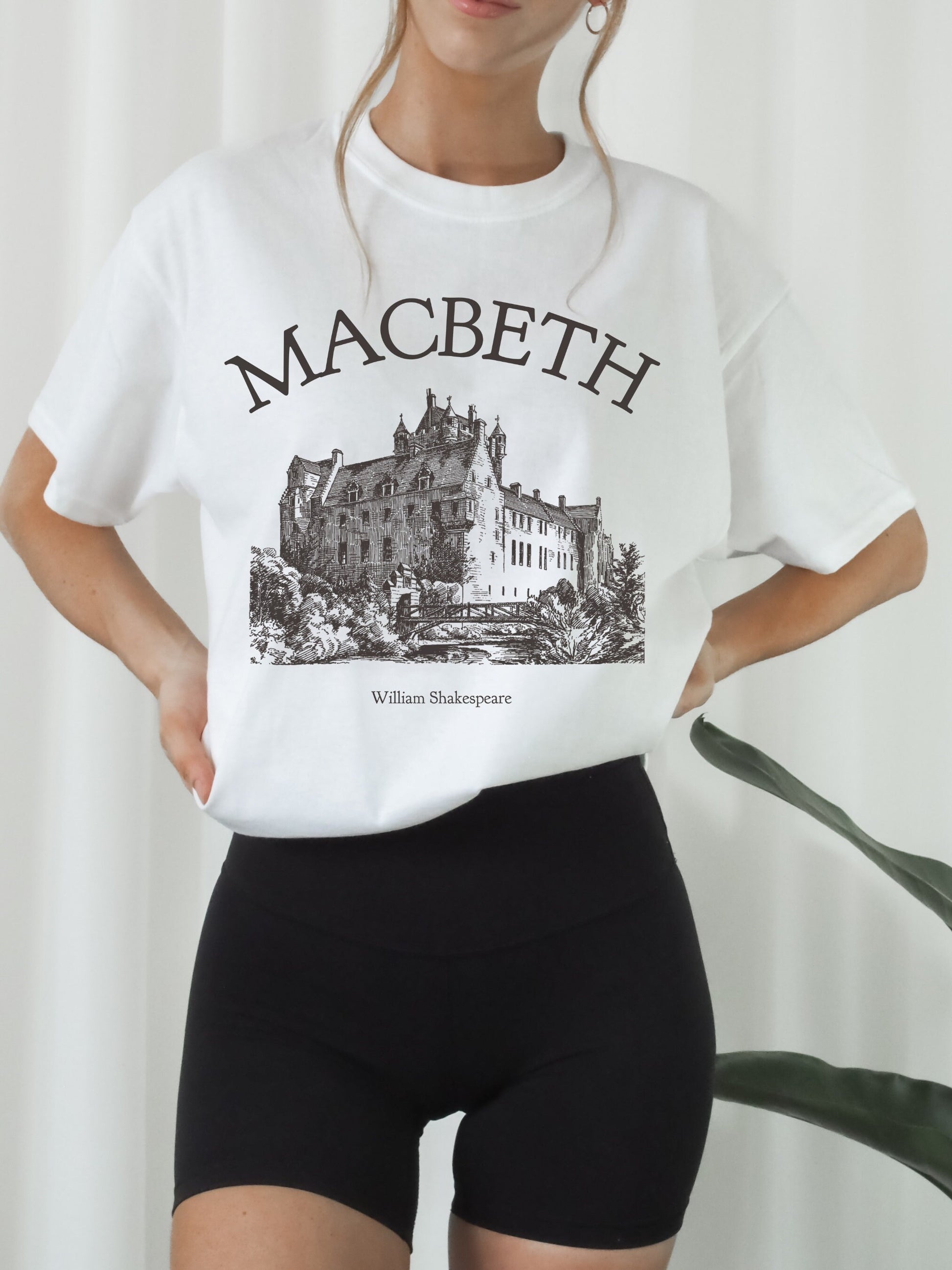 Shakespeare Macbeth Castle Sweatshirt * Bookworm Bookish Book Lover Gift * Dark Academia Dead Poets Bibliophile * Shakespeare Quote