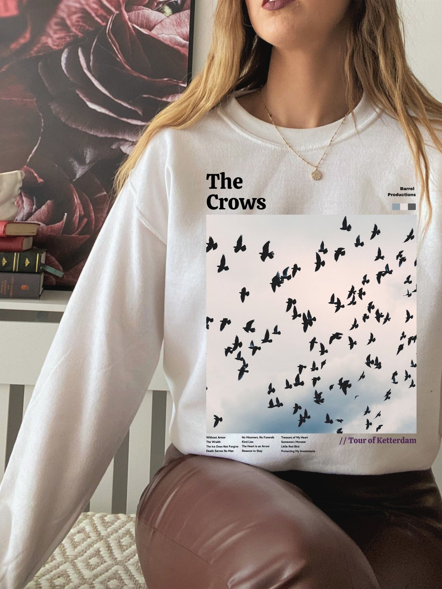 The Crows Vintage Band Merch Sweatshirt * Retro Book Merch * Bookish Book Lover Gift * Literature Shirt * Six of Shirt Crooked Kingdom