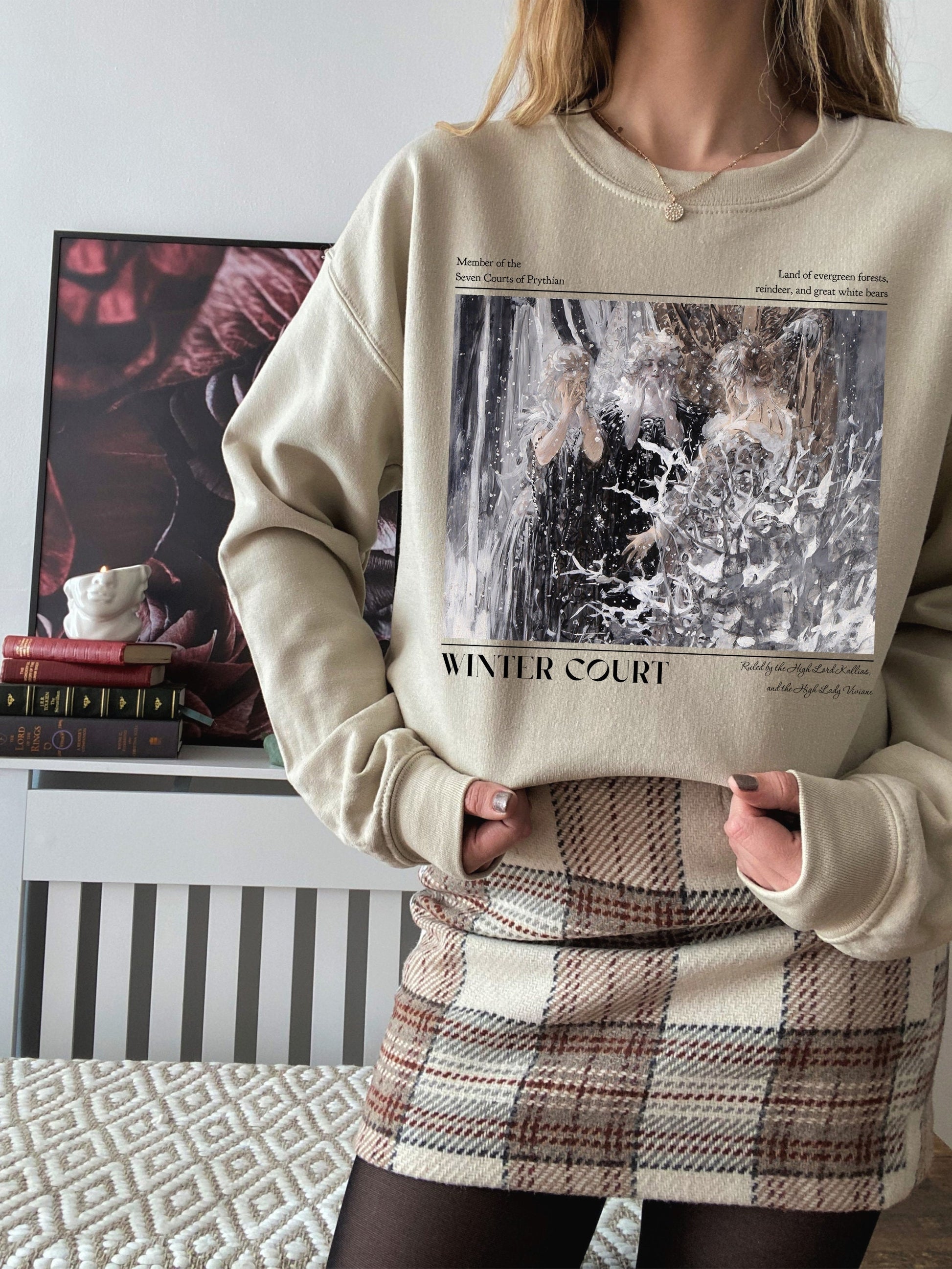 ACOTAR ACOMAF Winter Court SJM Merch Sweatshirt * Inner Circle Feyre Rhysand * Fairycore Bookish Book Lover Gift Romance Reader