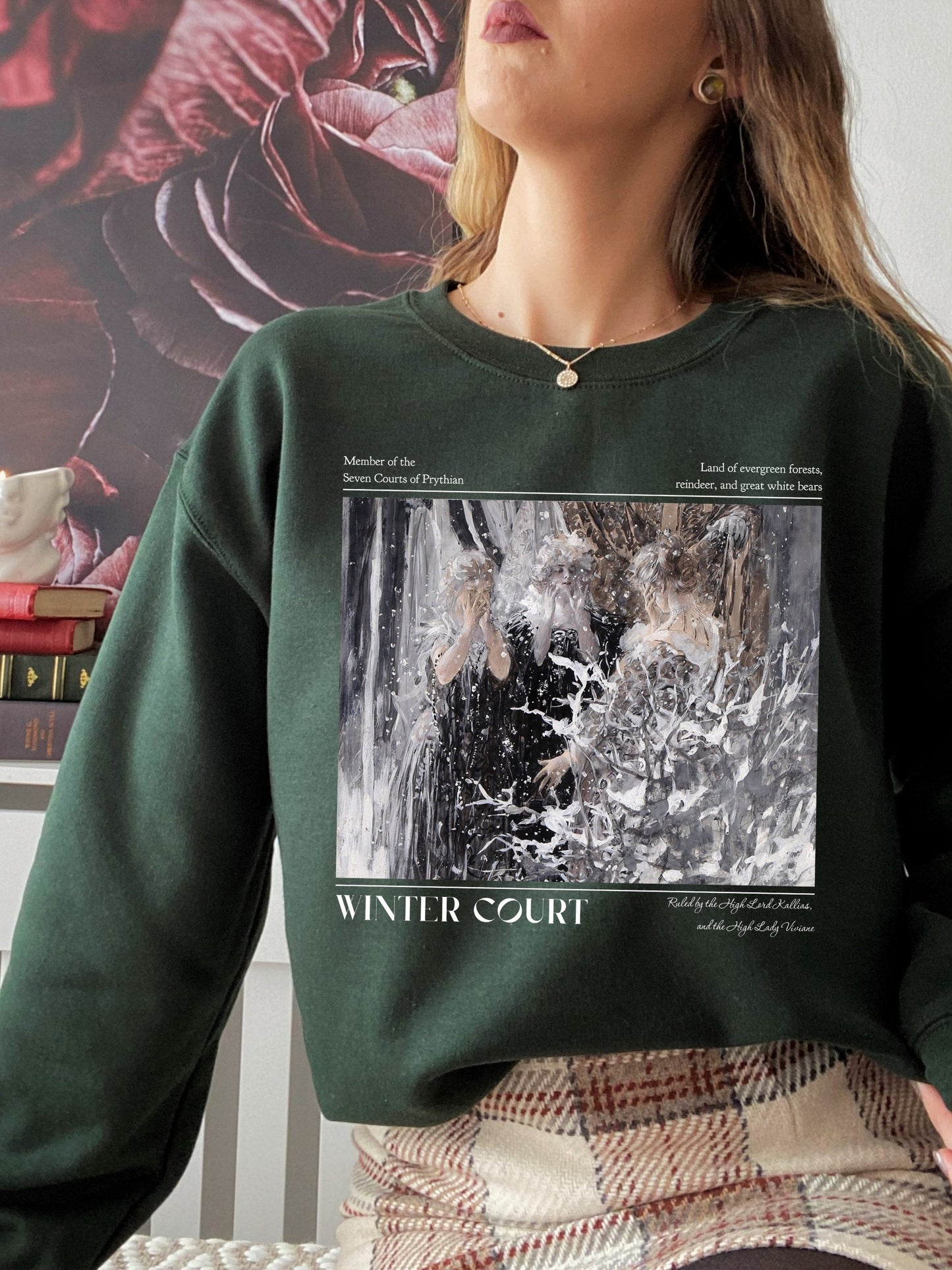 ACOTAR ACOMAF Winter Court SJM Merch Sweatshirt * Inner Circle Feyre Rhysand * Fairycore Bookish Book Lover Gift Romance Reader