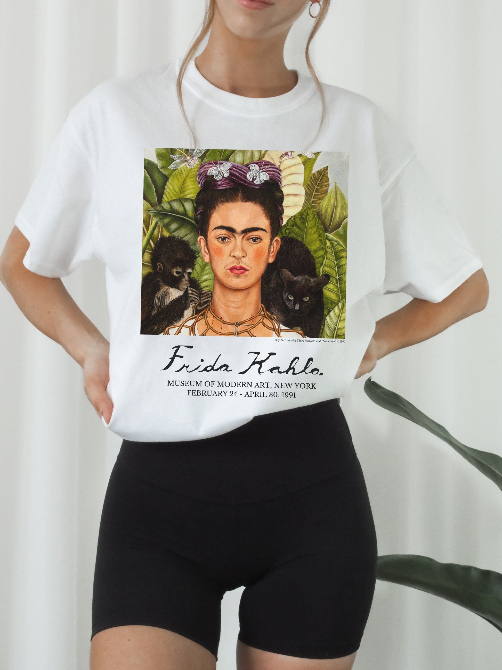 Frida Kahlo Museum Exhibit Art History Artsy Tee Shirt Light Dark Academia Aesthetic Famous Painting Mexican Artist Art Lover Gift