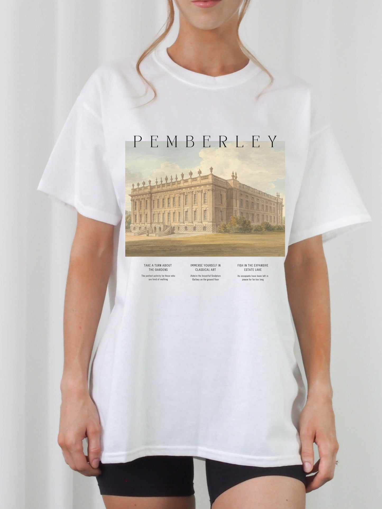 Pemberley Pride and Prejudice Tee Shirt Tshirt * Literature Bookworm Bookish Gift * Light Dark Academia Aesthetic * Jane Austen Merch Fandom