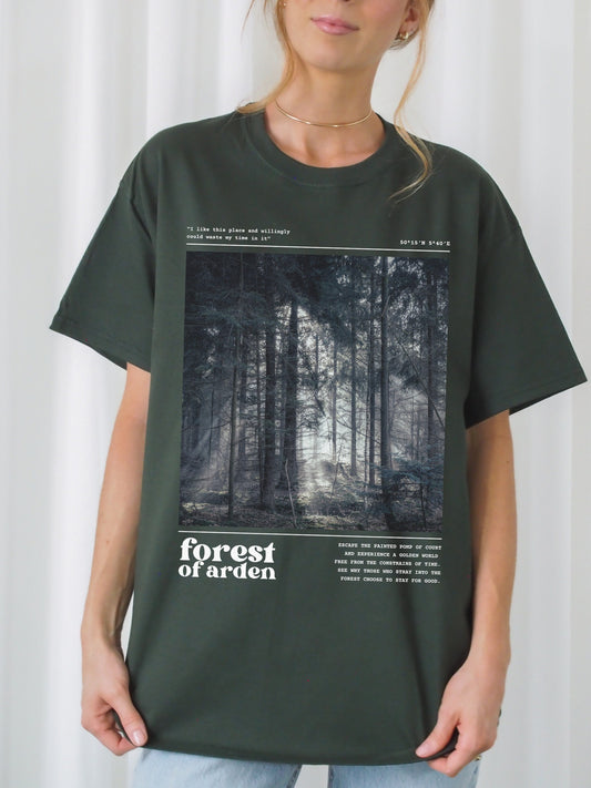 Shakespeare Forest of Arden Tee Shirt Tshirt * Literature Literary Bookish Shirt * Bookworm Book Lover Christmas Gift * Light Dark Academia