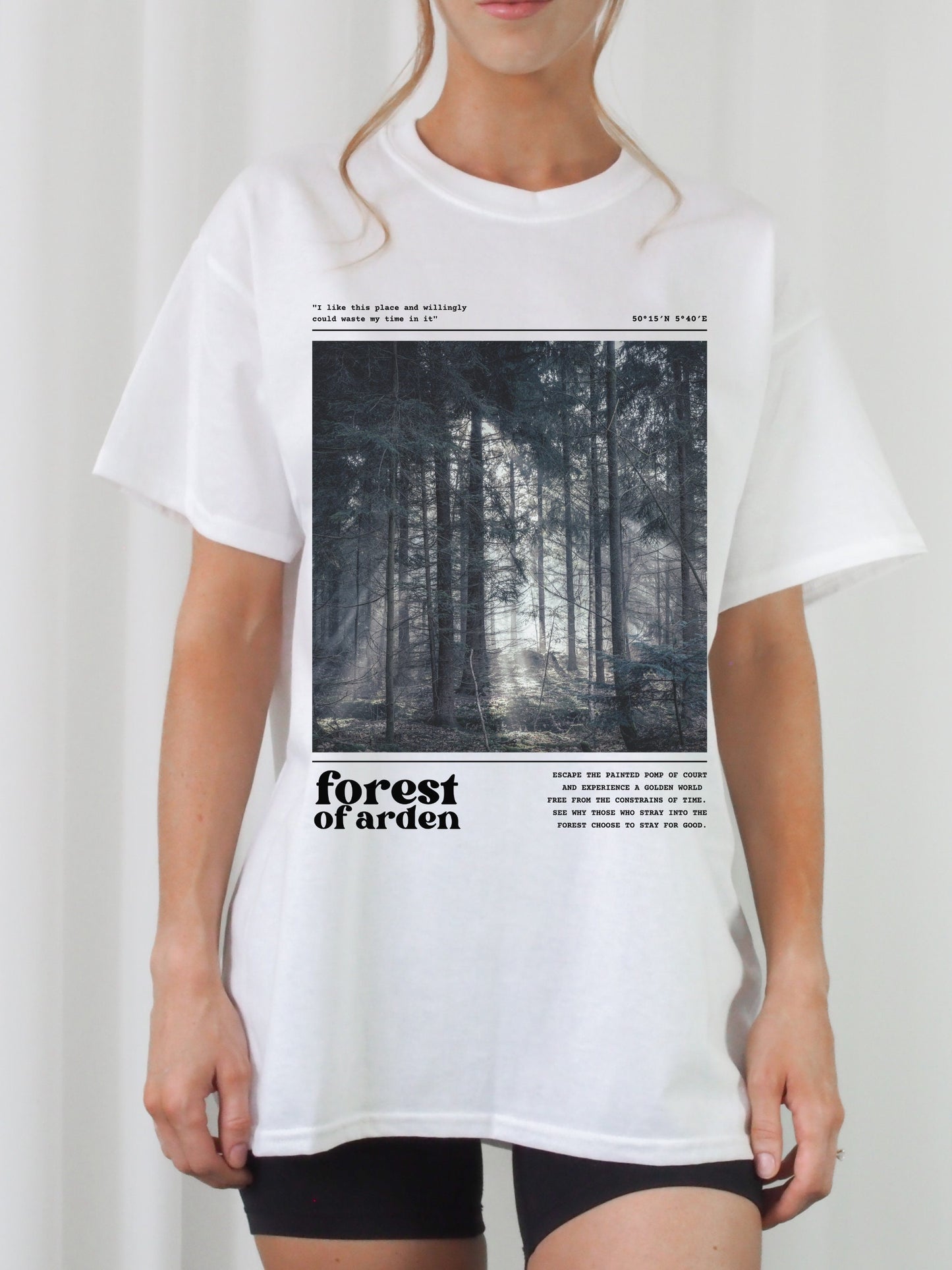 Shakespeare Forest of Arden Tee Shirt Tshirt * Literature Literary Bookish Shirt * Bookworm Book Lover Christmas Gift * Light Dark Academia