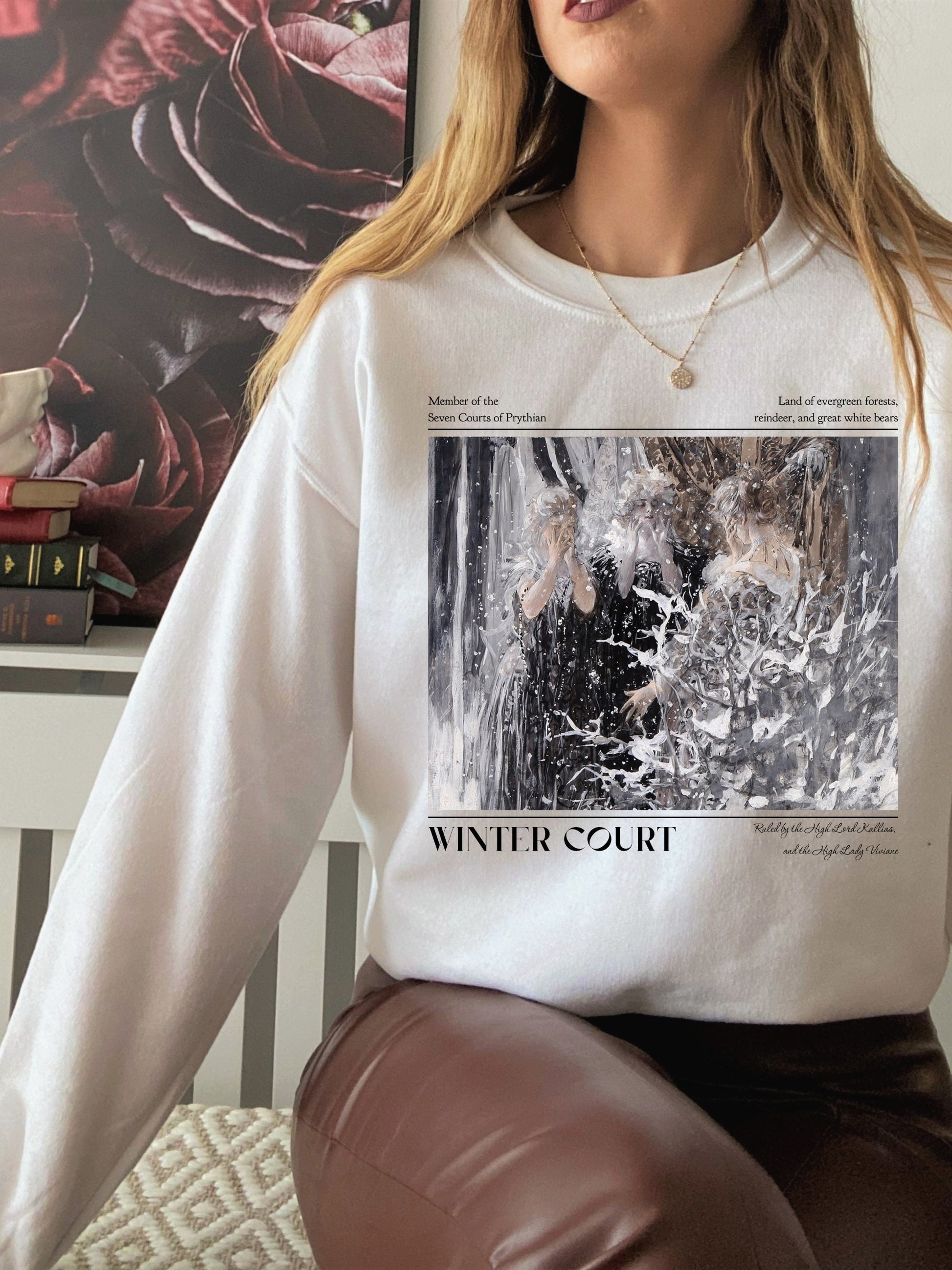 ACOTAR ACOMAF Winter Court SJM Merch Sweatshirt * Inner Circle Feyre Rhysand * Fairycore Bookish Book Lover Gift Romance Reader