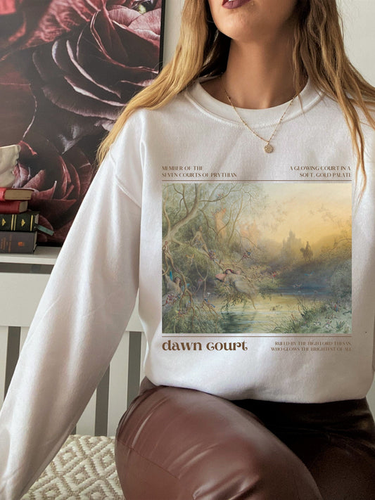 ACOTAR ACOMAF Dawn Court SJM Merch Sweatshirt * Inner Circle Feyre Rhysand * Witchy Goth Bookish Book Lover Gift Romance Reader