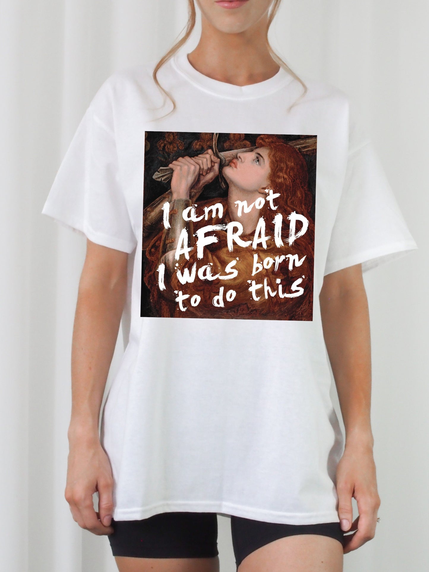 I am not afraid, I was born to do this * Feminist Joan of Arc Art History shirt * Famous painting shirt * light dark academia