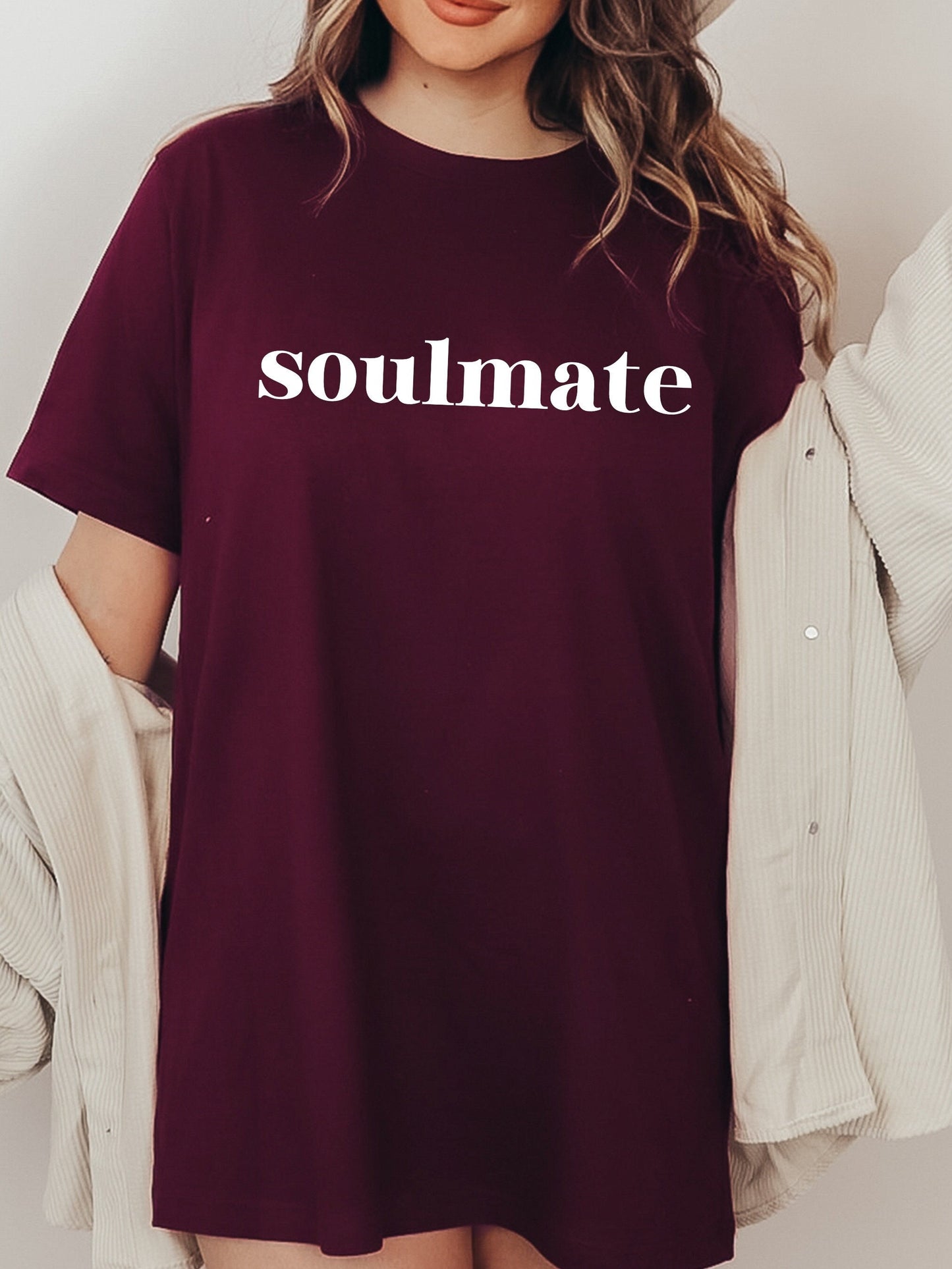 Soulmate Tee Shirt Tshirt * Valentine's Day Coquette Couples Sweatshirt Romantic Gift for Her * Anniversary Birthday Gift * Minimalist