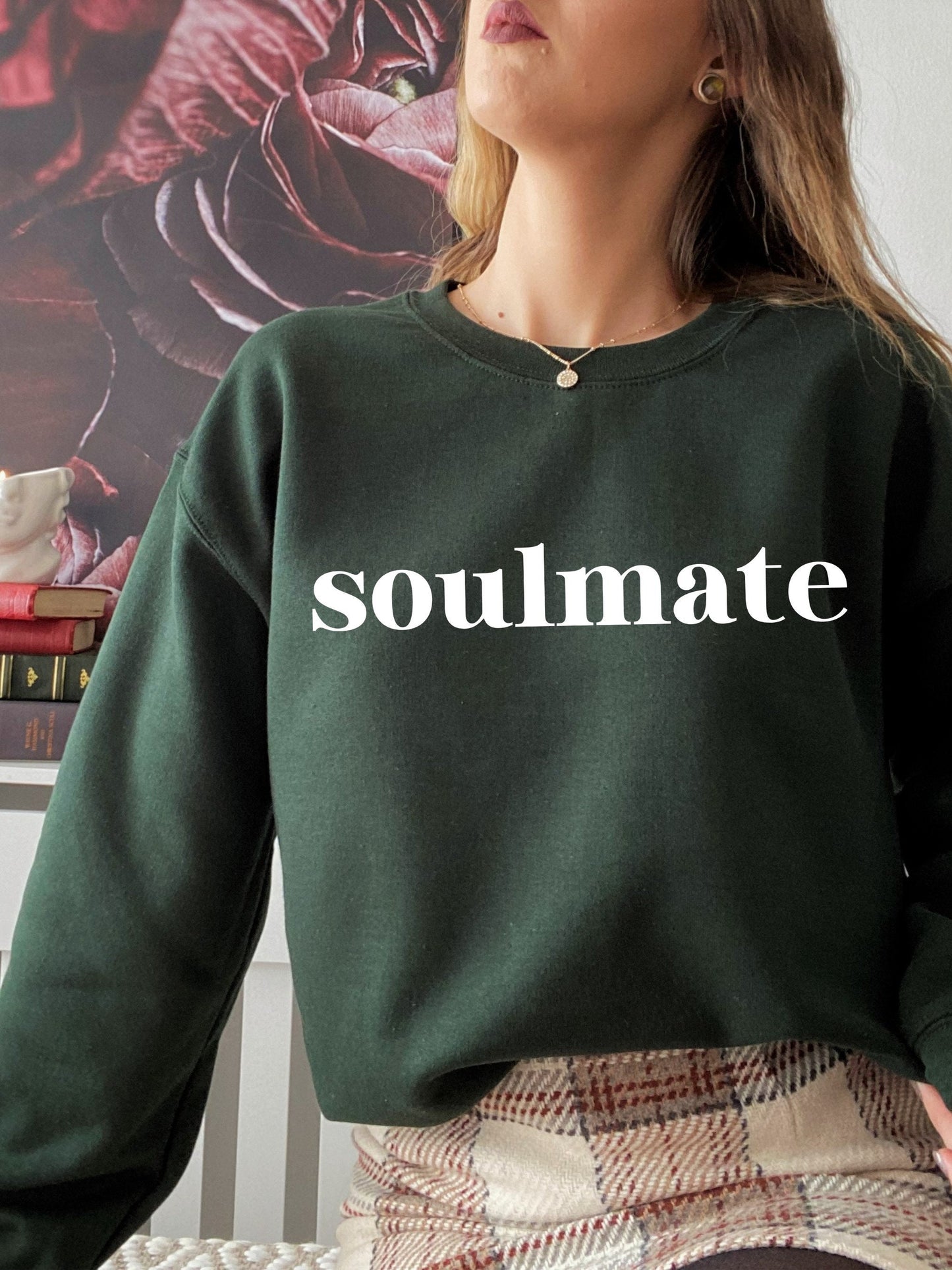 Soulmate Sweatshirt * Valentine's Day Coquette Couples Sweatshirt Romantic Gift for Her * Anniversary Birthday Gift * Minimalist Oversized