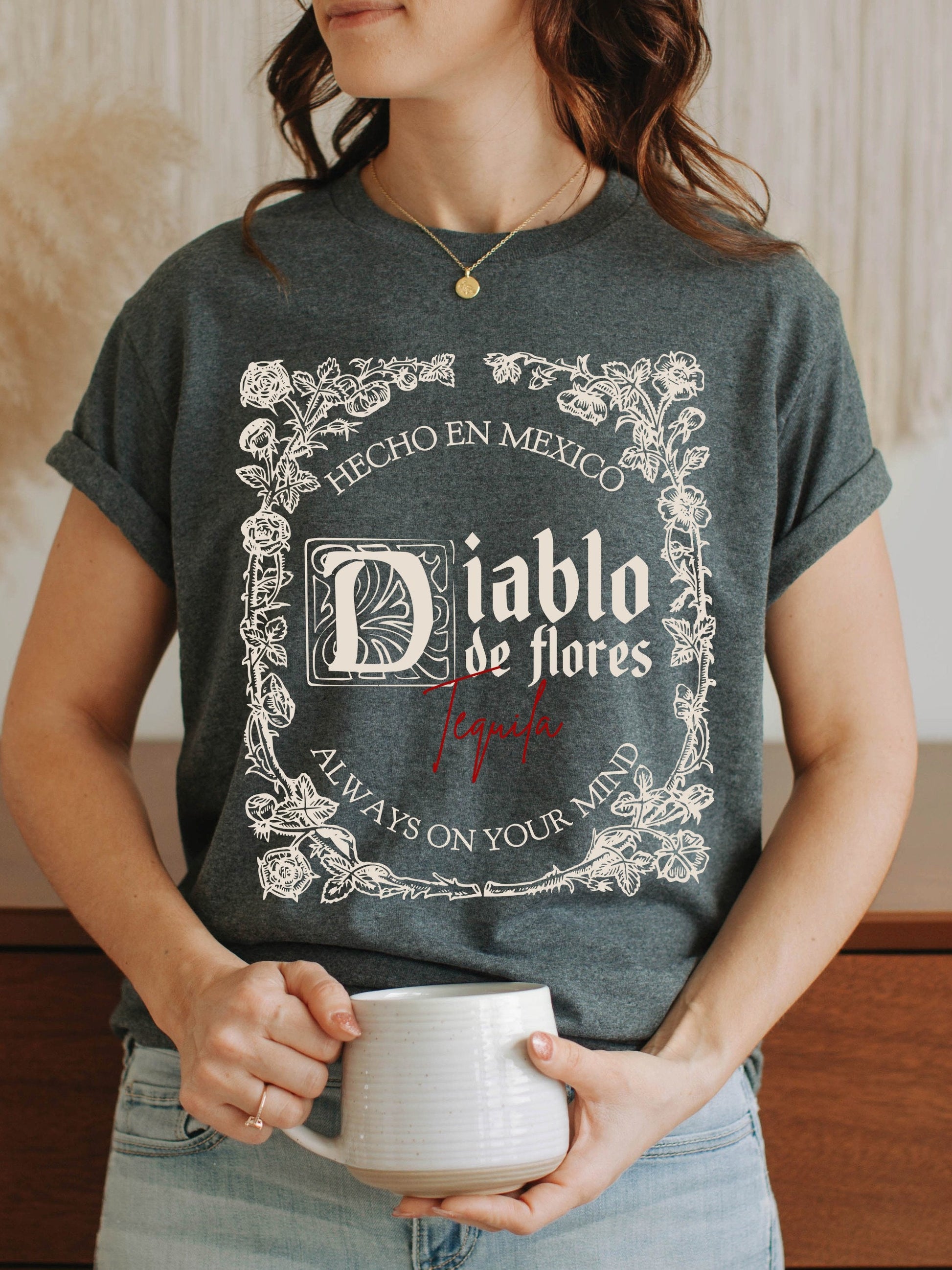 Practical Magic Witchy Tee Shirt Tshirt * Diablo de Flores * Tequila Dracula Cowboy * Midnight Margaritas Owens Sisters * Book Merch Fandom