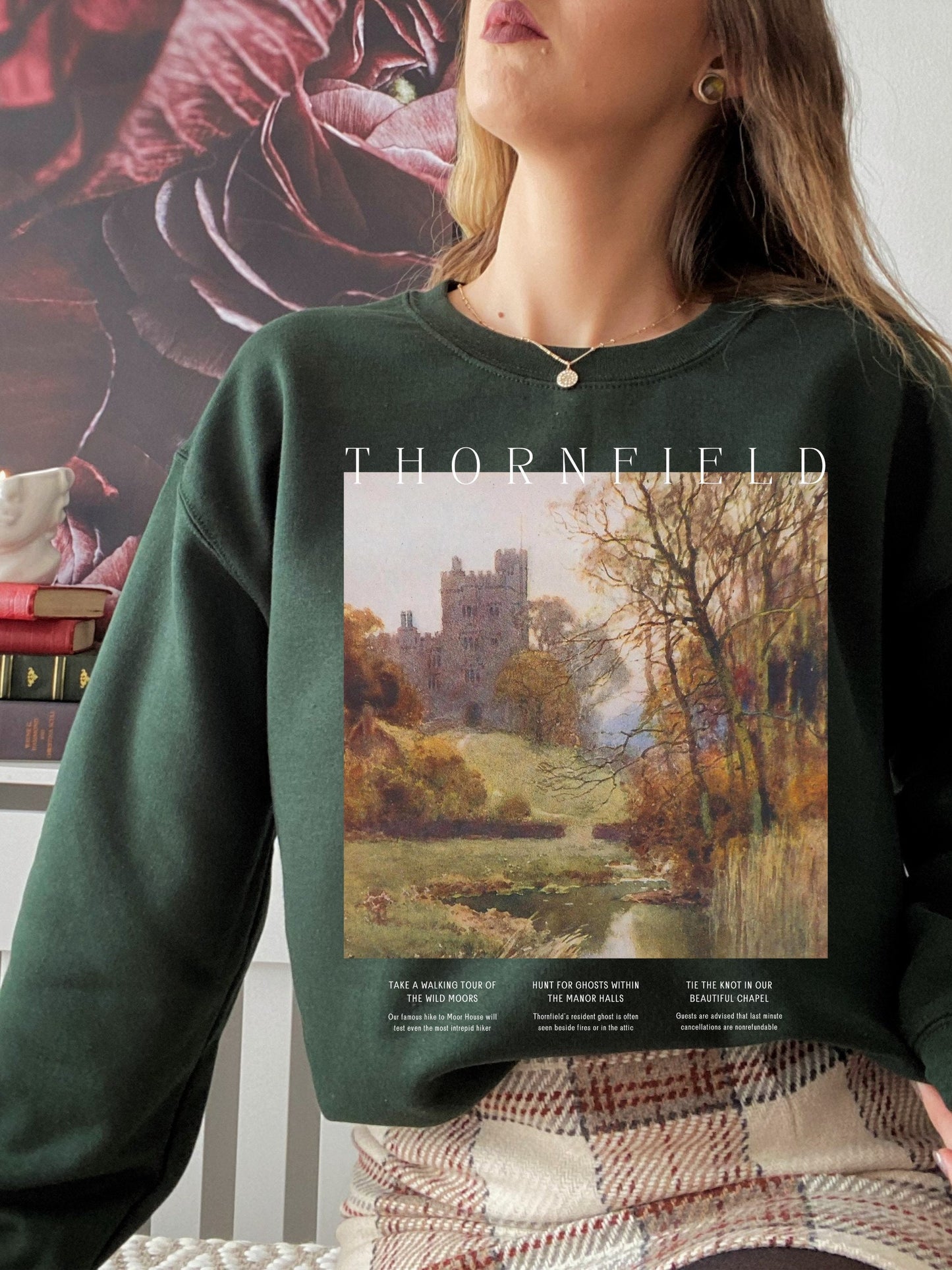 Jane Eyre Thornfield Hall Sweatshirt * Book Fandom Merch * Dark Academia Aesthetic * Bookish Bookworm Gift * Literature Shirt